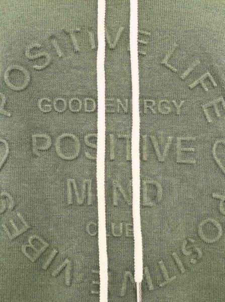 Zwillingsherz Hoodie »"Positive Mind"«, Kapuze, 3/4 Arm, tonaler Schriftzug vorn, Kordelzug