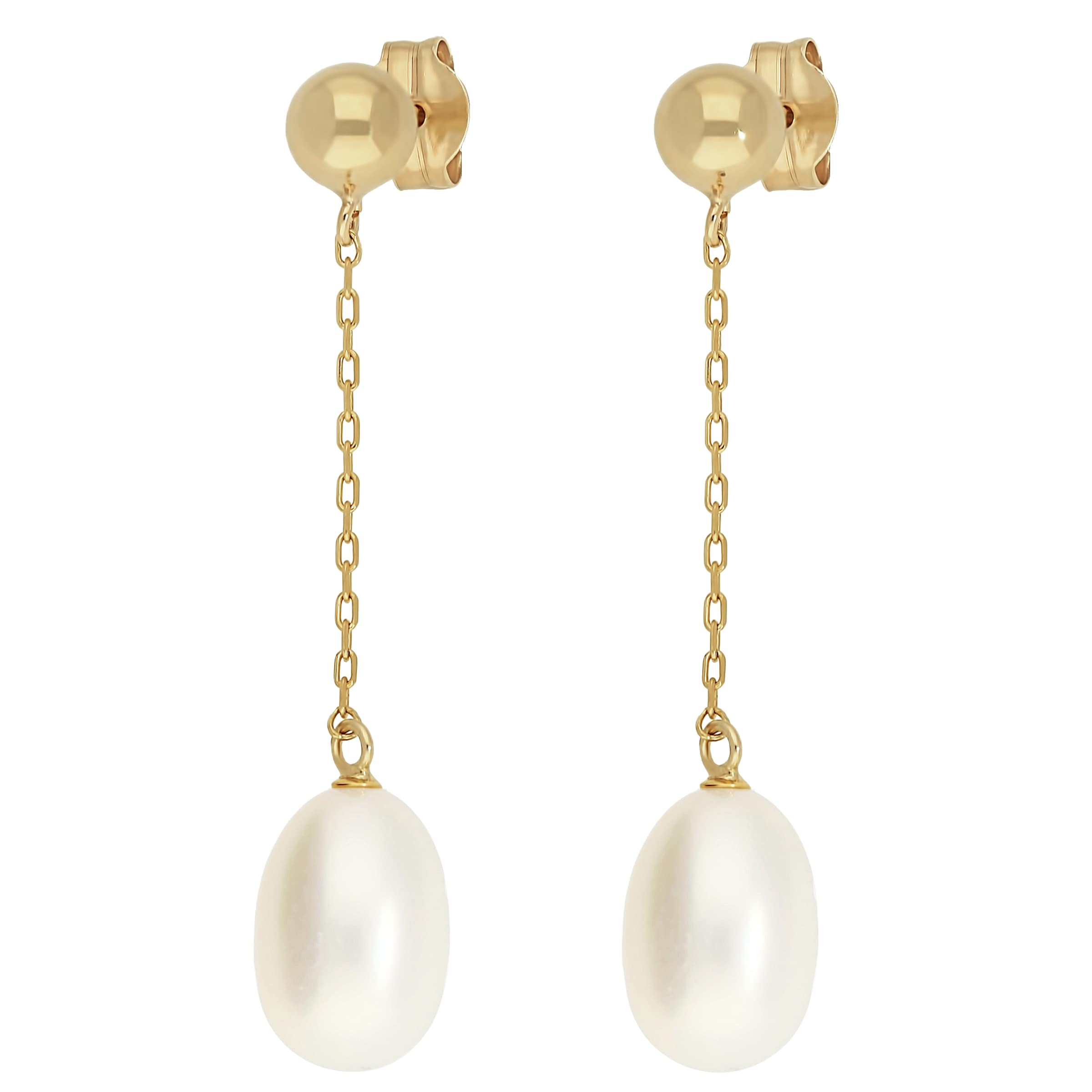 Firetti Paar Ohrstecker »Schmuck Geschenk Gold 375 Ohrschmuck Ohrringe« mit Süßwasserzuchtperle