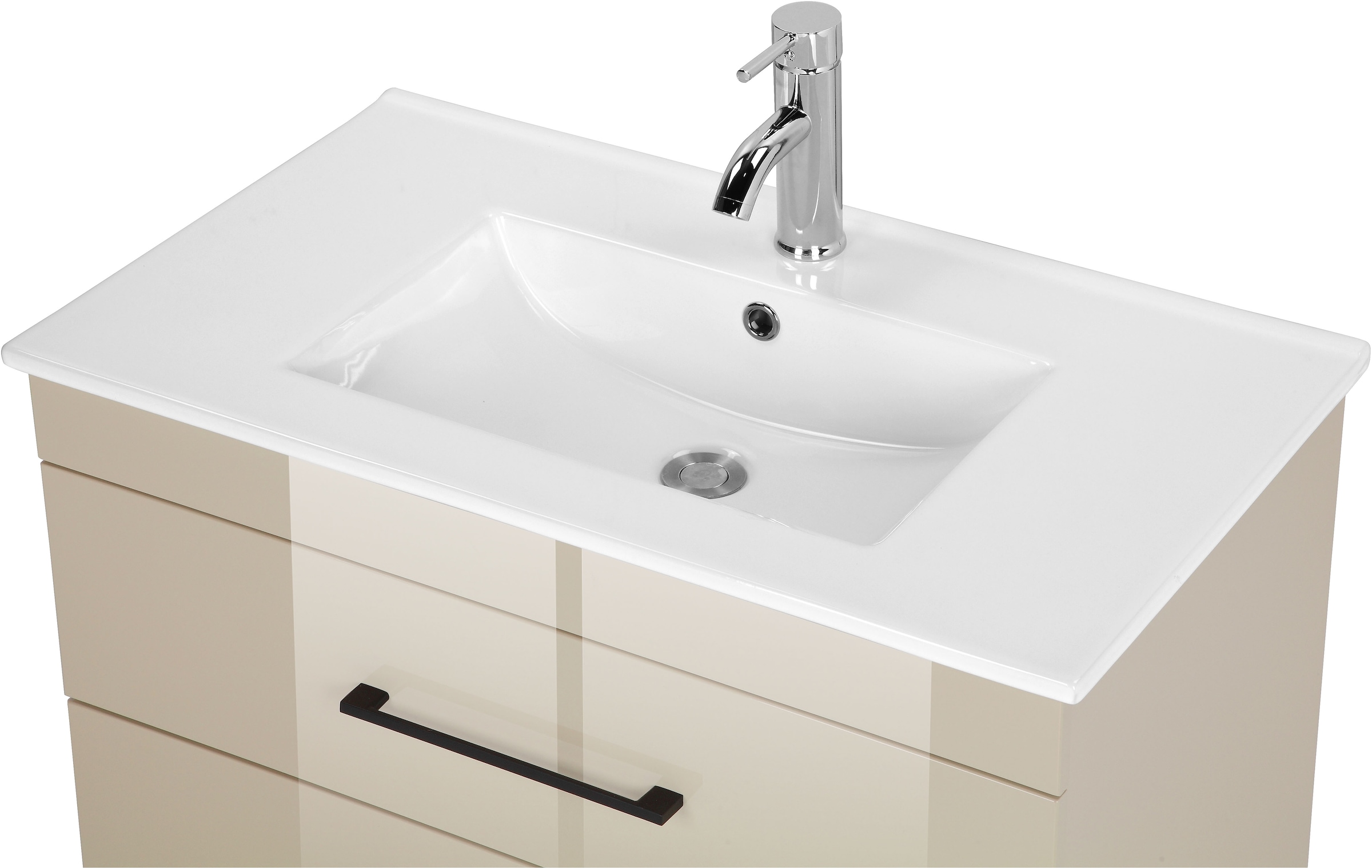 welltime Waschtisch »Florenz Badmöbel Badschrank mit Waschbecken«