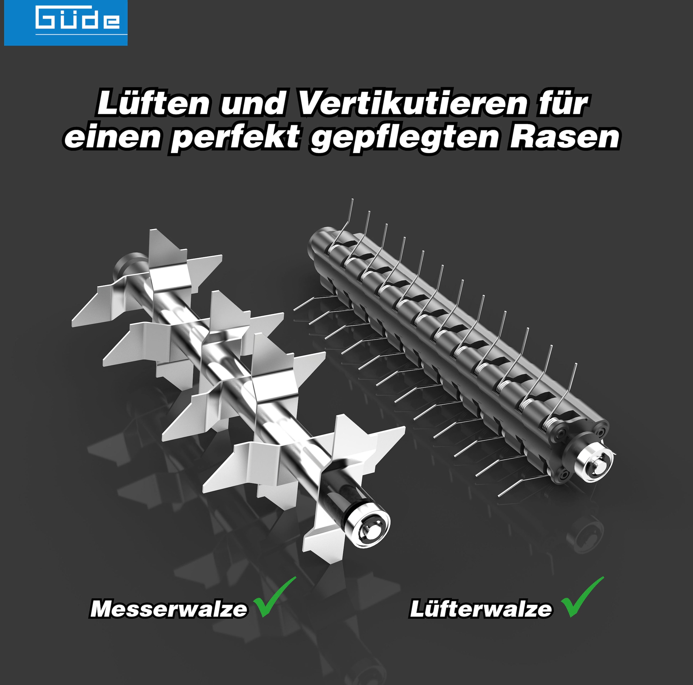 Güde Elektro-Vertikutierer / Lüfter »GV 1431«, 2in1 Funktion mit 1.400 Watt