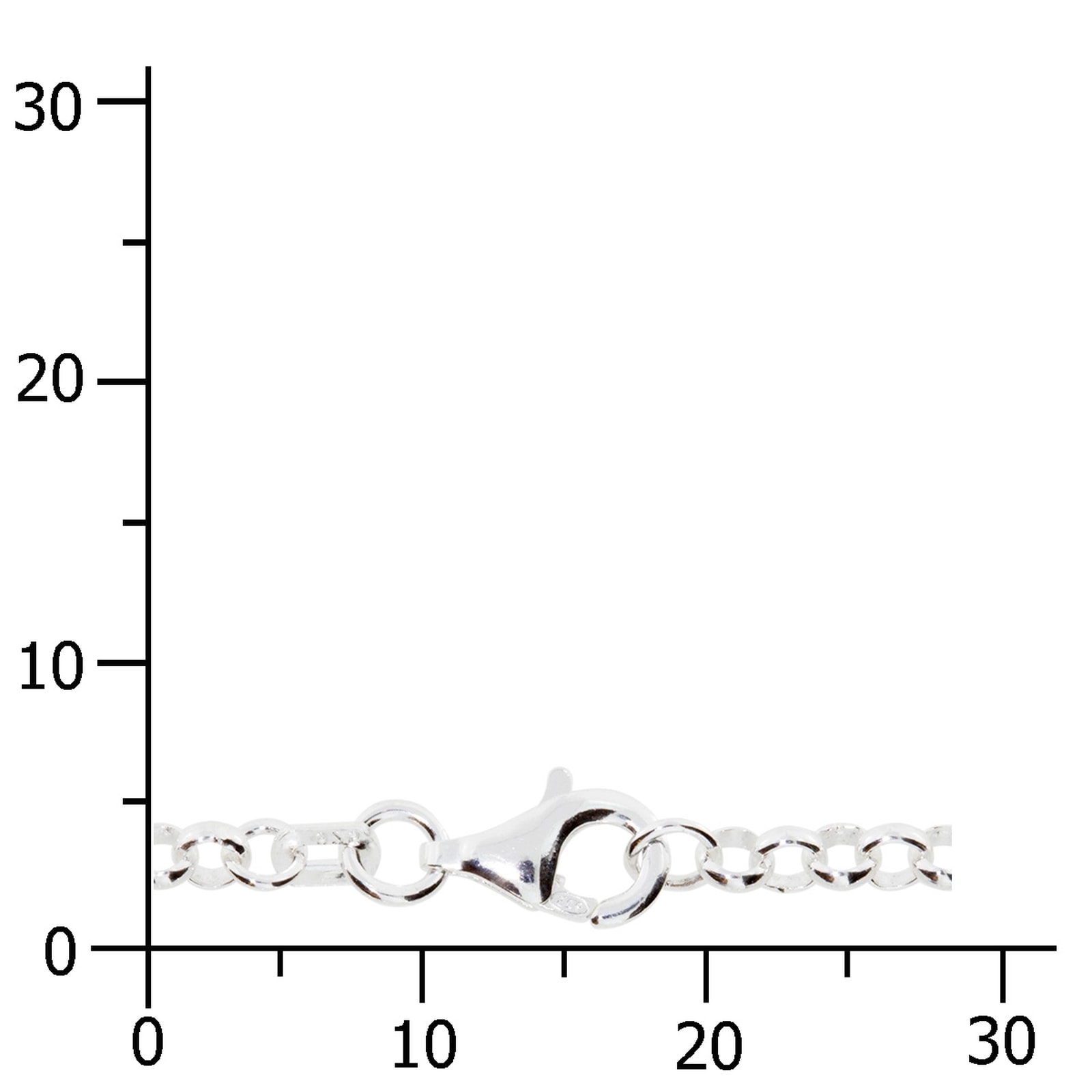 OSTSEE-SCHMUCK Silberkette »- Erbs 3,0 mm - Silber 925/000 -,«