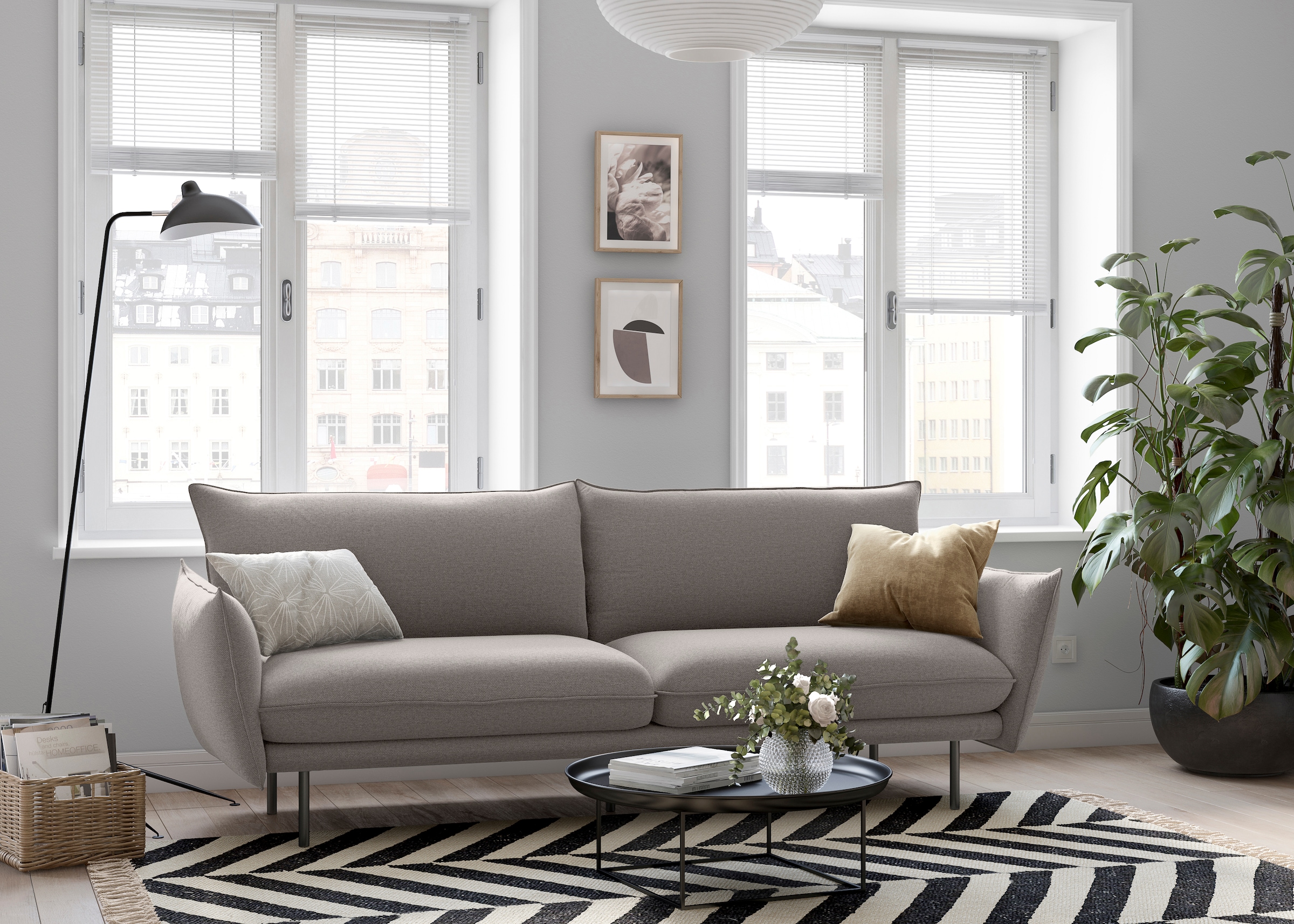 Home affaire 3-Sitzer »Stine« Besonderes Design durch Kissenoptik und Keder, by Morten Georgsen