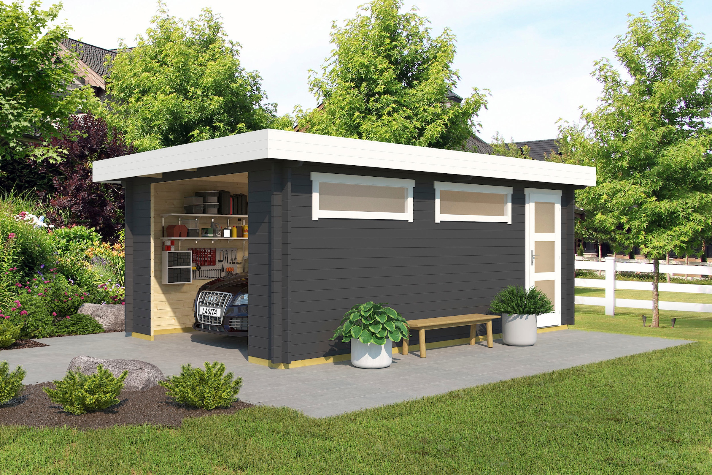 LASITA MAJA Garage »Canberra«, (Mit zusätzliche Eingang)