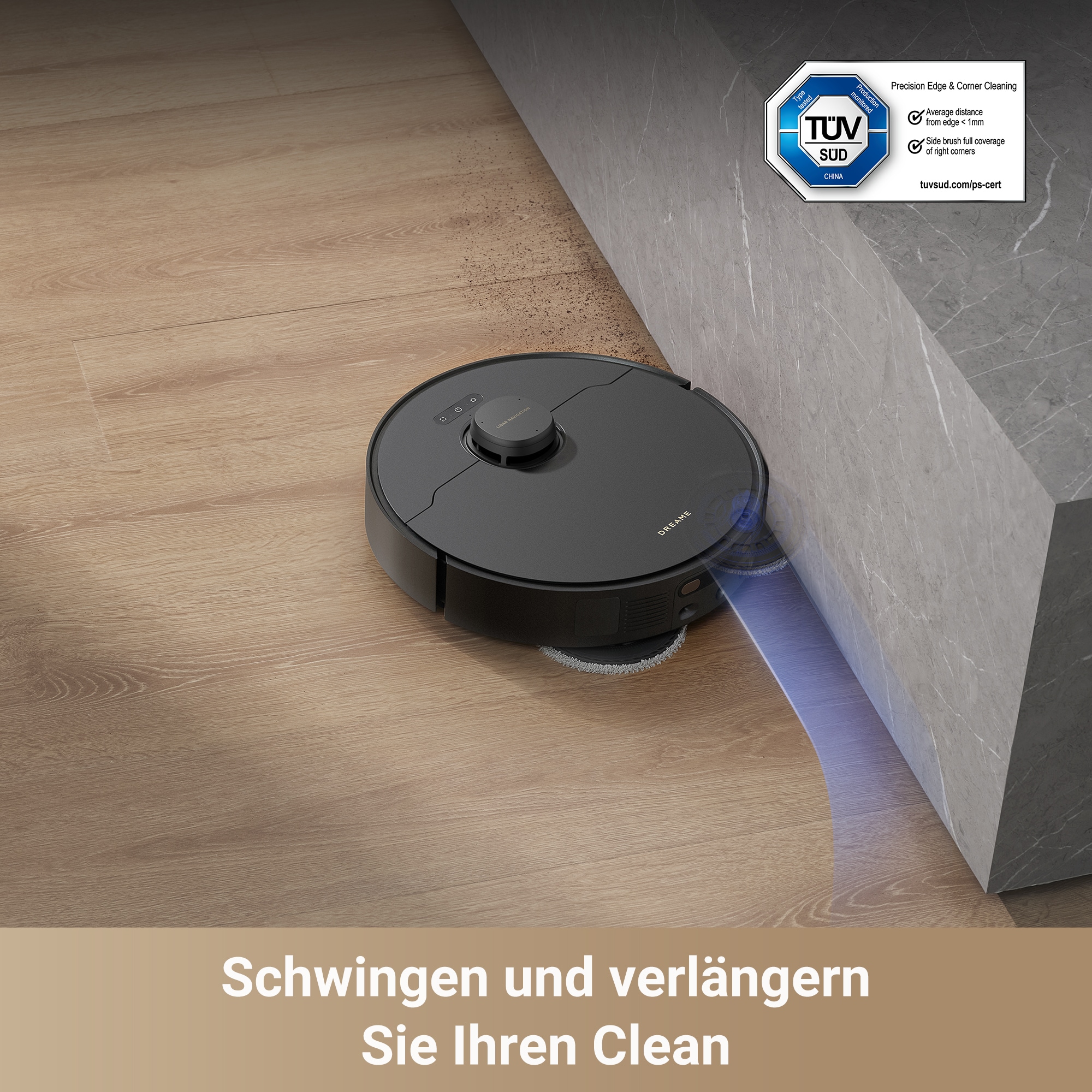 Dreame Saugroboter »Dreame X40 Master mit Wischfunktion, direkter Wasseranschluss«, 12.000Pa Saugkraft, 8-in-1-Basisstation mit automatischer Wartung