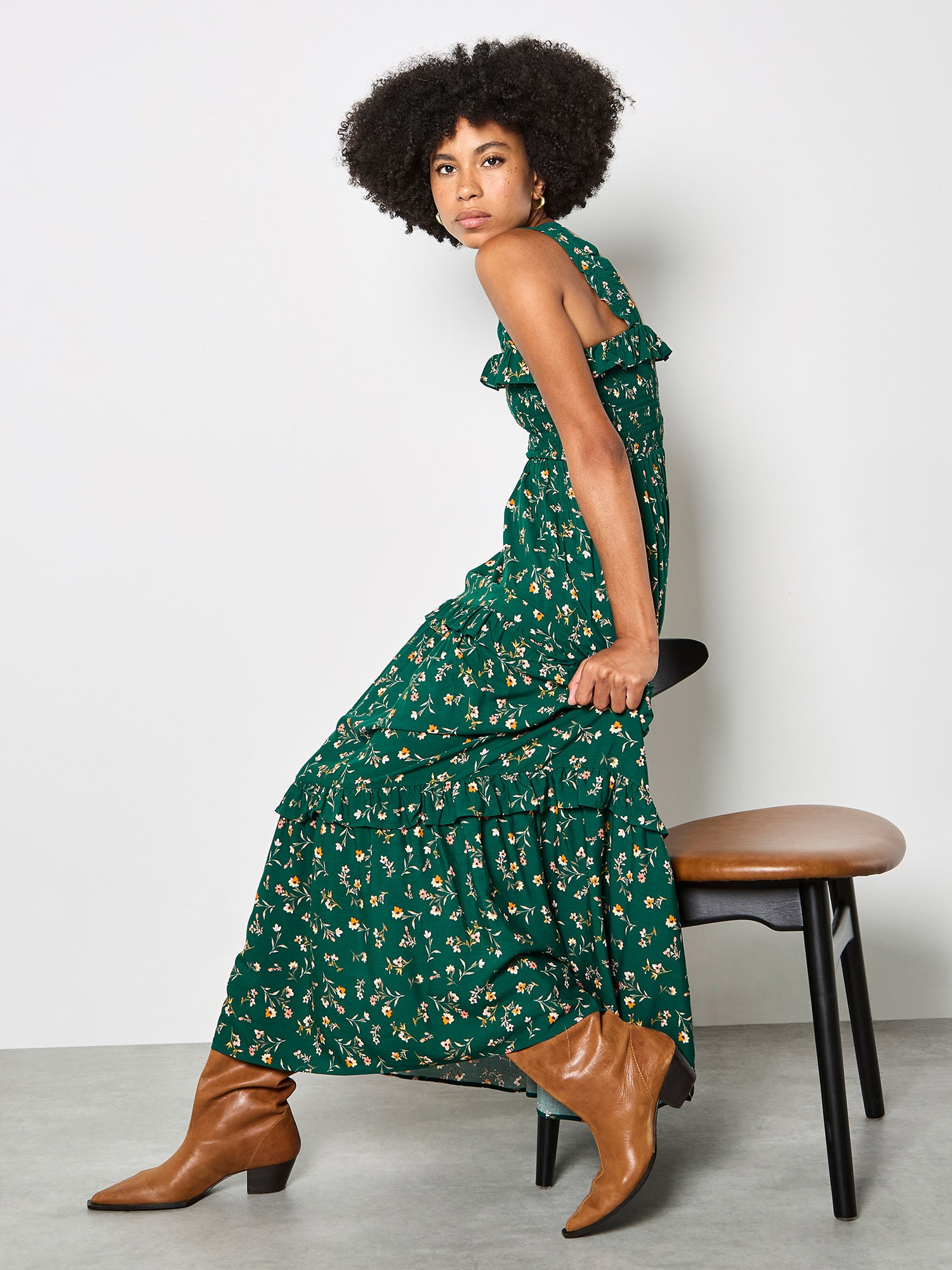 Apricot Maxikleid »Maxikleid« mit Rüschen