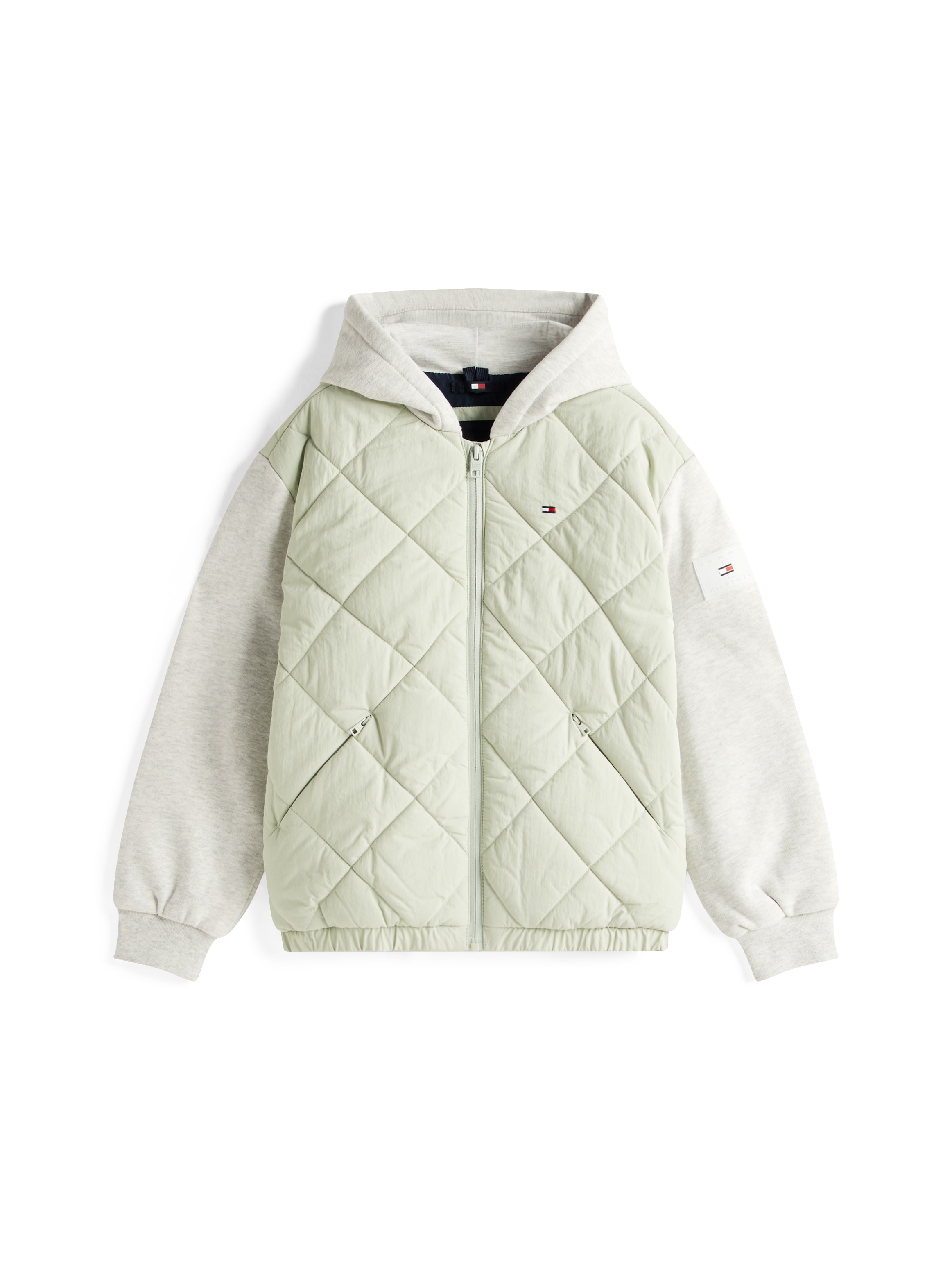 Tommy Hilfiger Steppjacke »MIX MEDIA QUILTED JACKET«, mit Kapuze, für Kinder bis 16 Jahre, Material-Mix