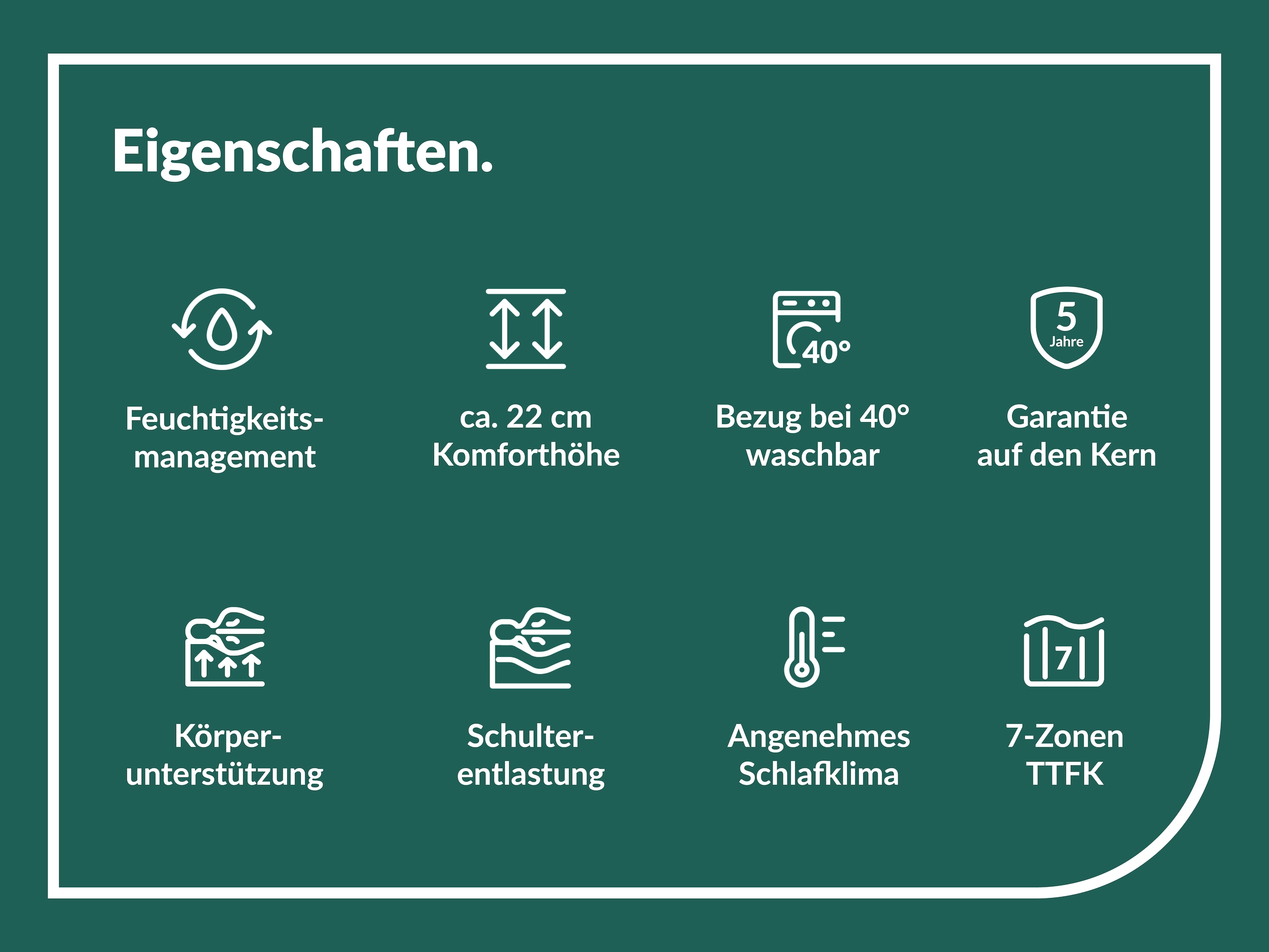 fan Taschenfederkernmatratze »fan Flexible Duo T, Matratze 90x200 cm, 140x200 cm & mehr, in H2/H3« 22 cm hoch 1.034 Federn 1 Stk. tlg. Wendematratze mit Pure Fresh-Bezug, 1034 Federn (bei 100x 200 cm)