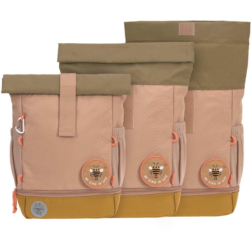 LÄSSIG Kinderrucksack »Nature, Mini Rolltop Backpack, Hazelnut«, Reflektoren