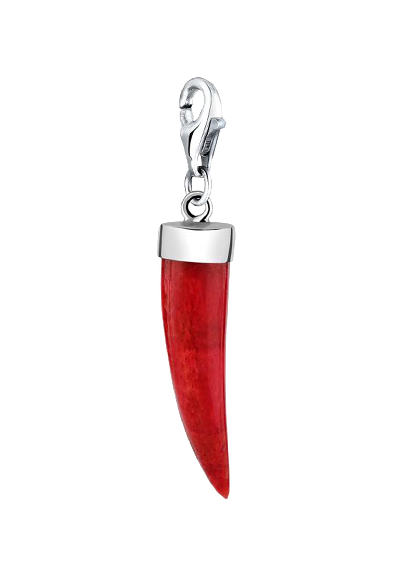 Nenalina Charm-Einhänger »Charm Zahn Koralle Rot Anhänger 925 Silber«