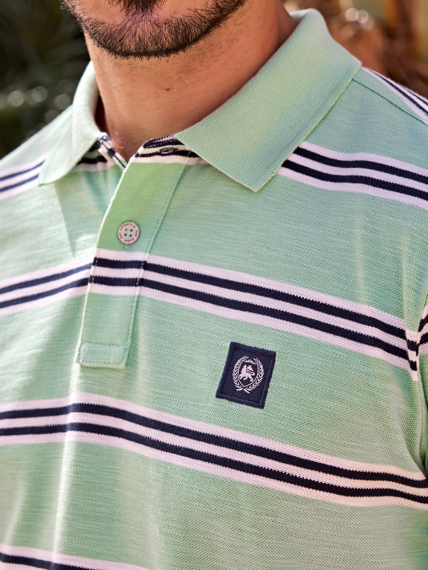 LERROS Poloshirt »LERROS Herren Poloshirt in Rugby-Optik«