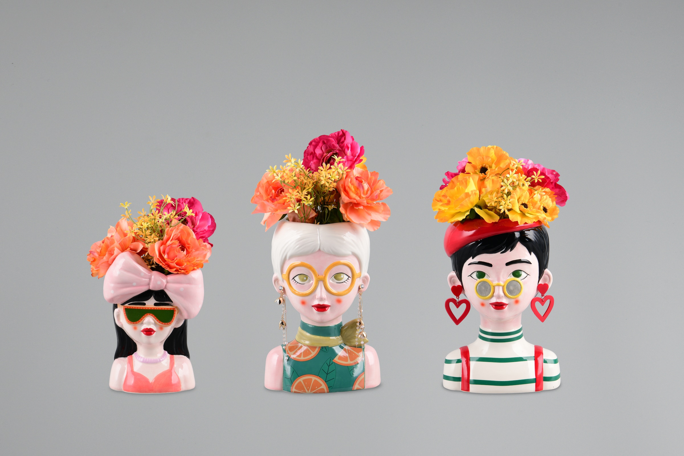 MIRRORS AND MORE Dekovase »BERNY« Bunte Dekovase in auffälliger Form