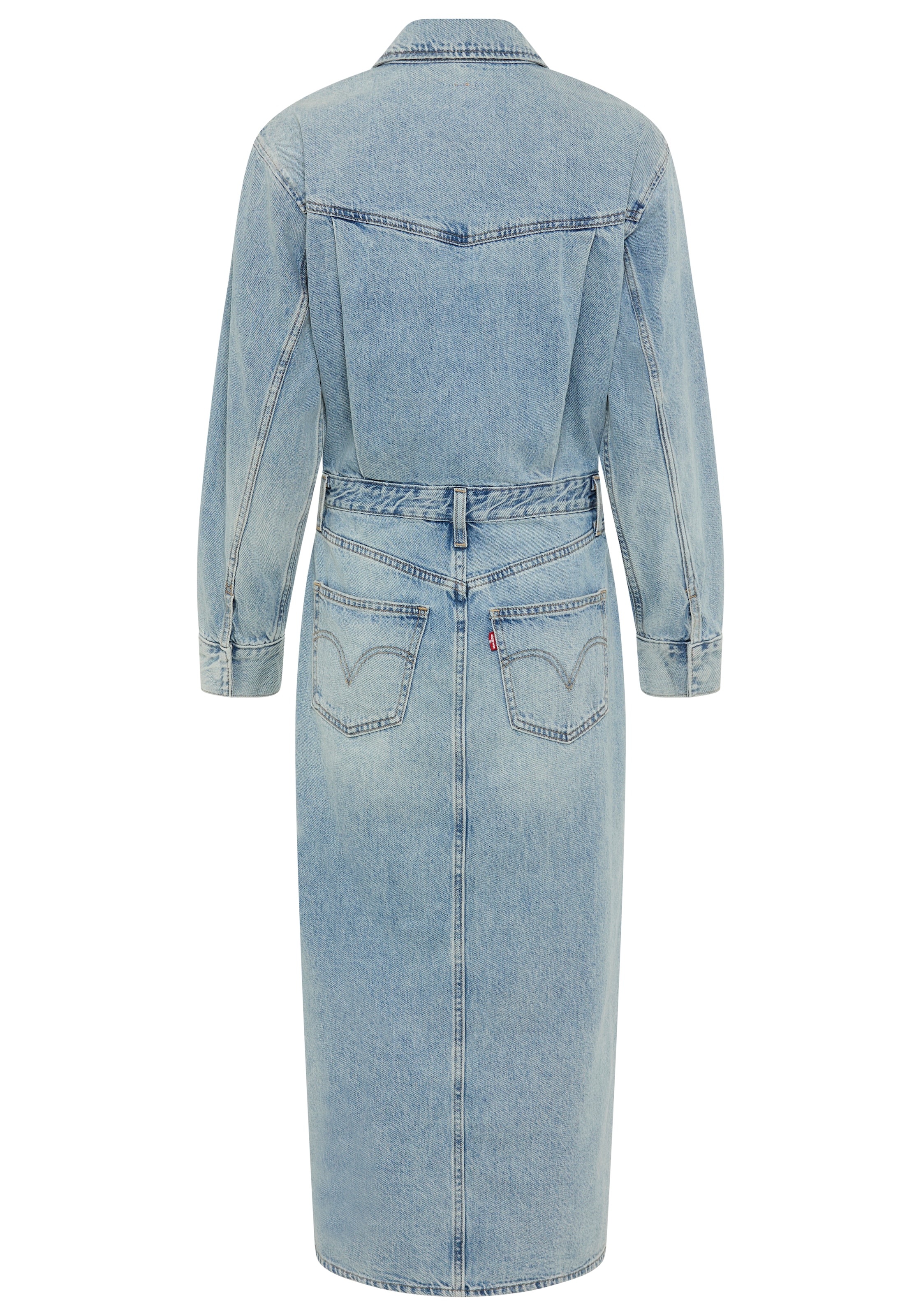 Levi's® Jeanskleid »WESTERN DENIM MID«, Denim-Midi-Hemdkleid