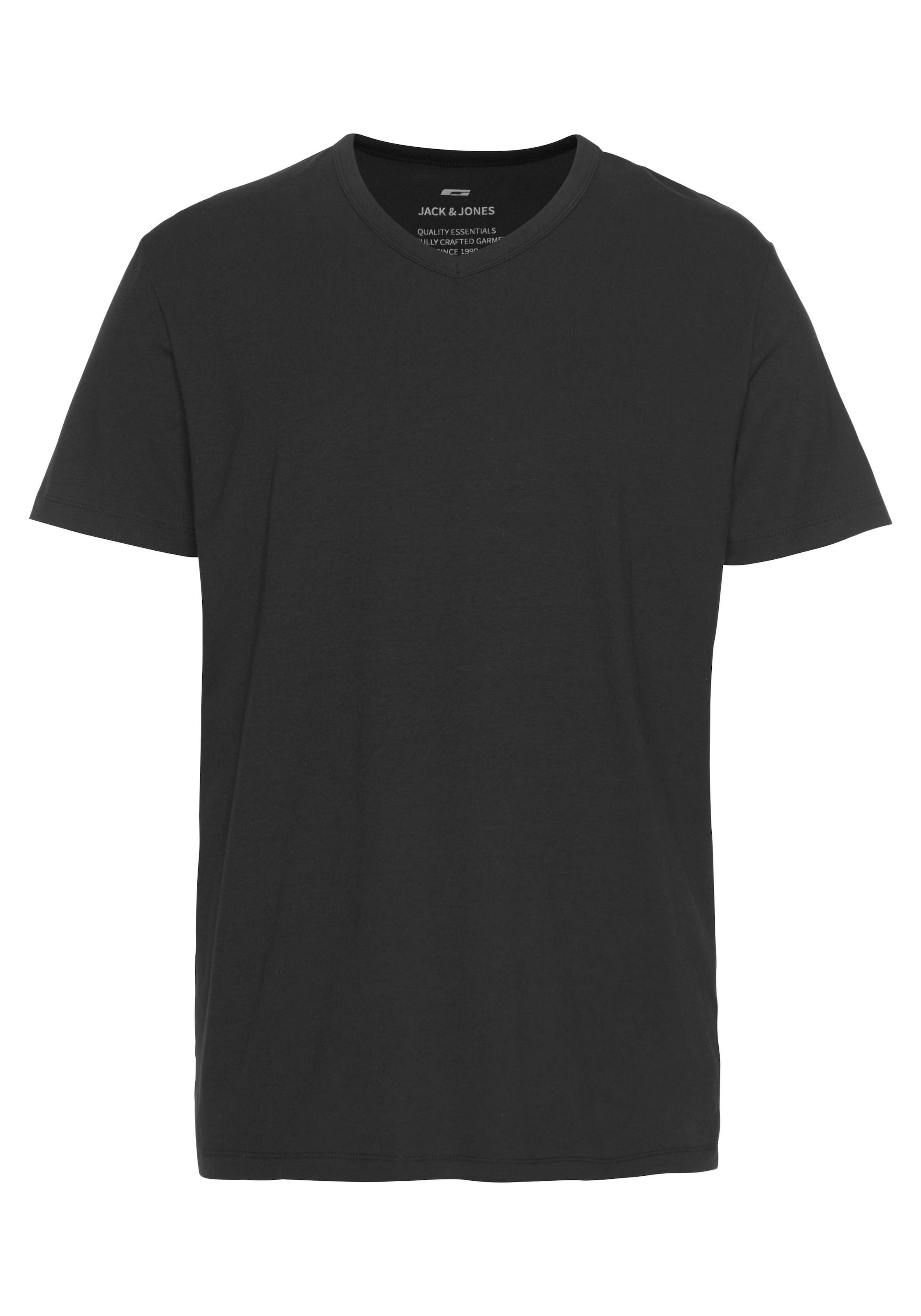 Jack & Jones T-Shirt »SLIM- FIT BASIC TEE V-NECK«, mit V-Ausschnitt