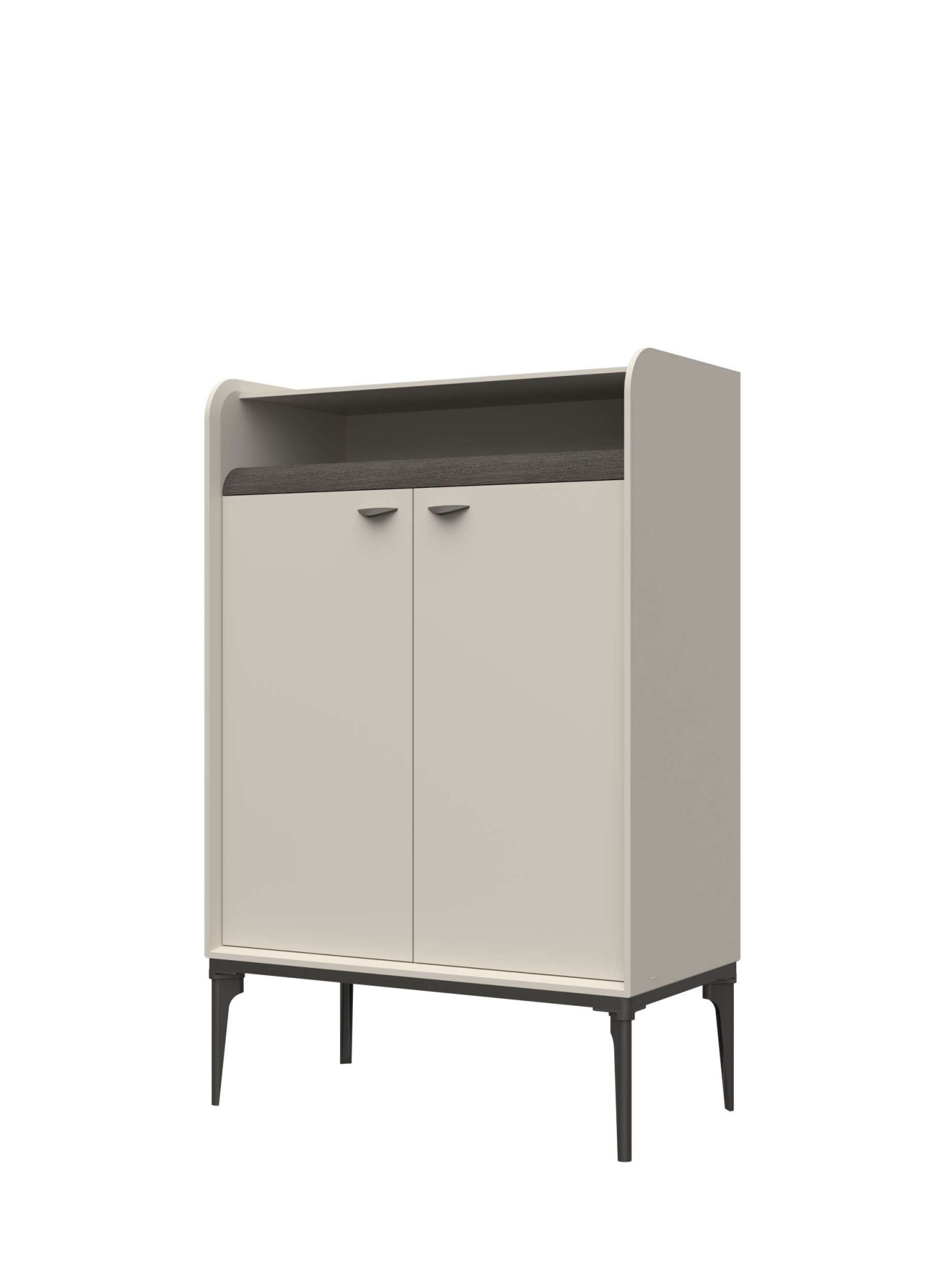OTTO home Highboard »Sofy  Sideboard, Kommode, Anrichte, Schrank« UV lackiert, Soft Close Funktion, Metallgestell in Anthrazit Dekor