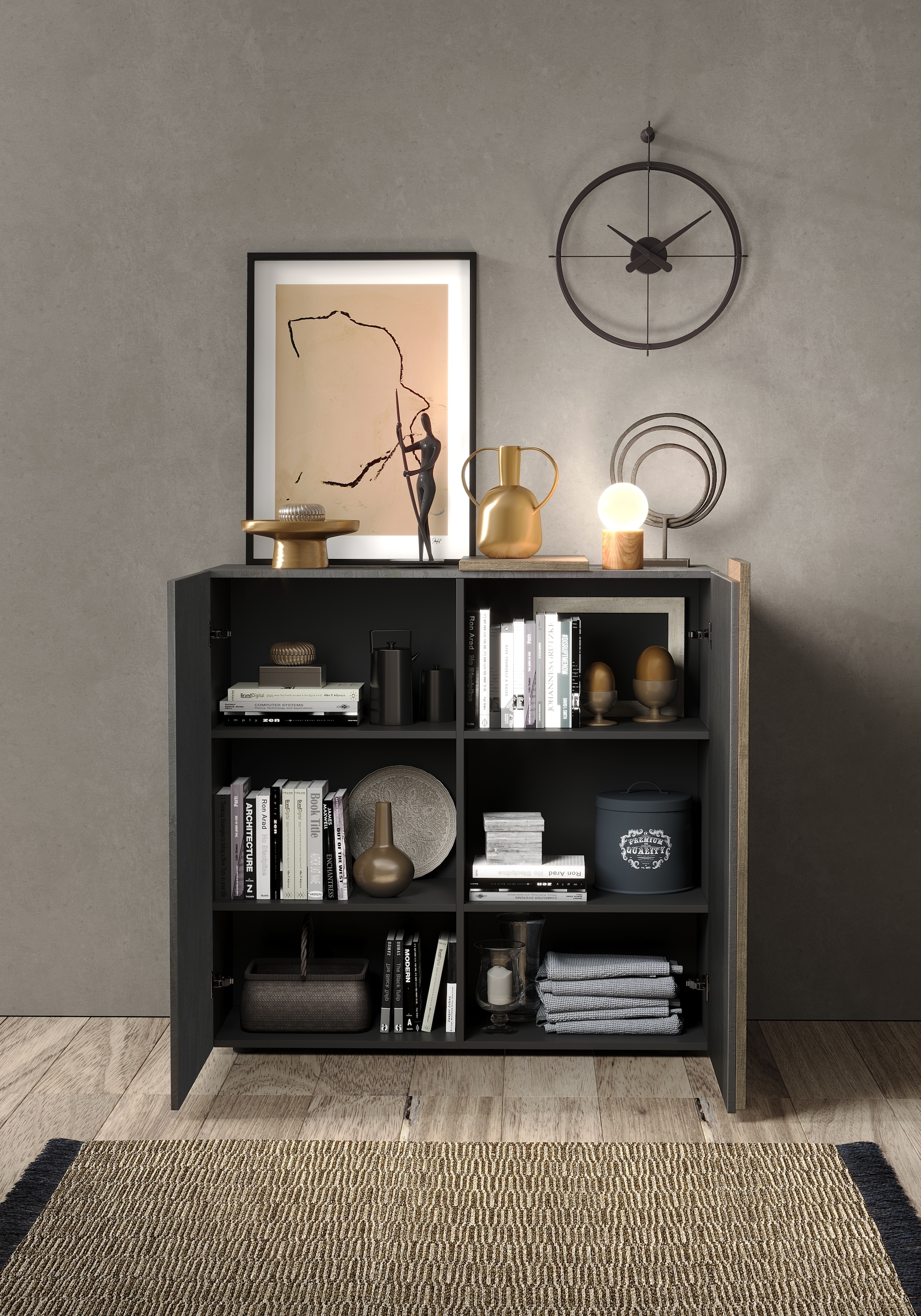 INOSIGN Highboard »Venus, Kommode«, Höhe 113 cm, Breite 121 cm