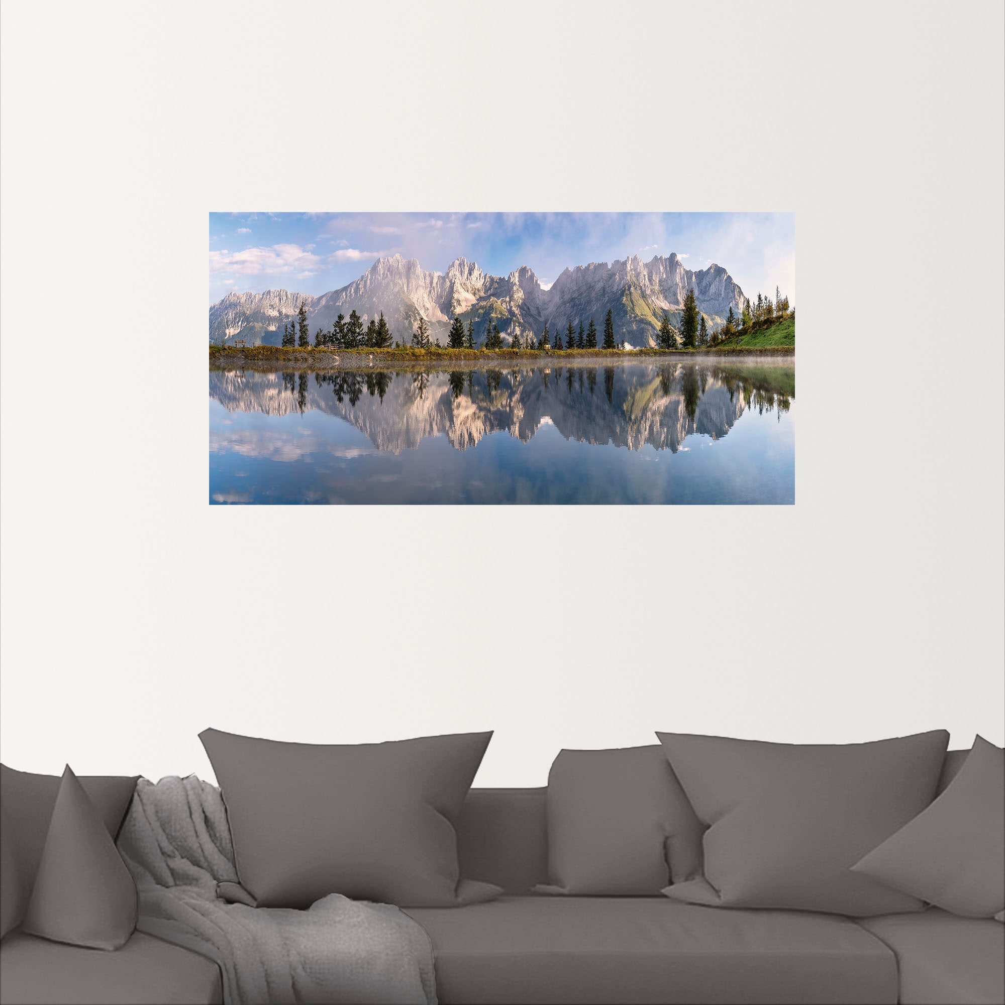 Artland Wandbild »Wilder Kaiser in Tirol«, Bilder von Europa, (1 St.), als Alubild, Outdoorbild, Leinwandbild, Poster, Wandaufkleber