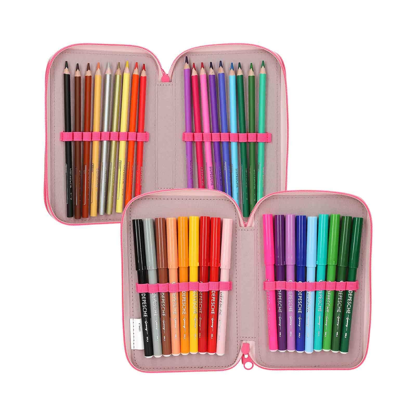 Depesche Buntstift »3-Fach Federtasche CAPYBARA TOPModel 7,5 x 13 x 20 cm rosé«