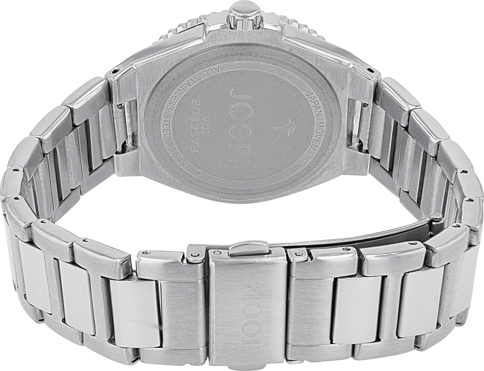 JOOP! Quarzuhr, Armbanduhr, Damenuhr, Edelstahlarmband, analog, Datum