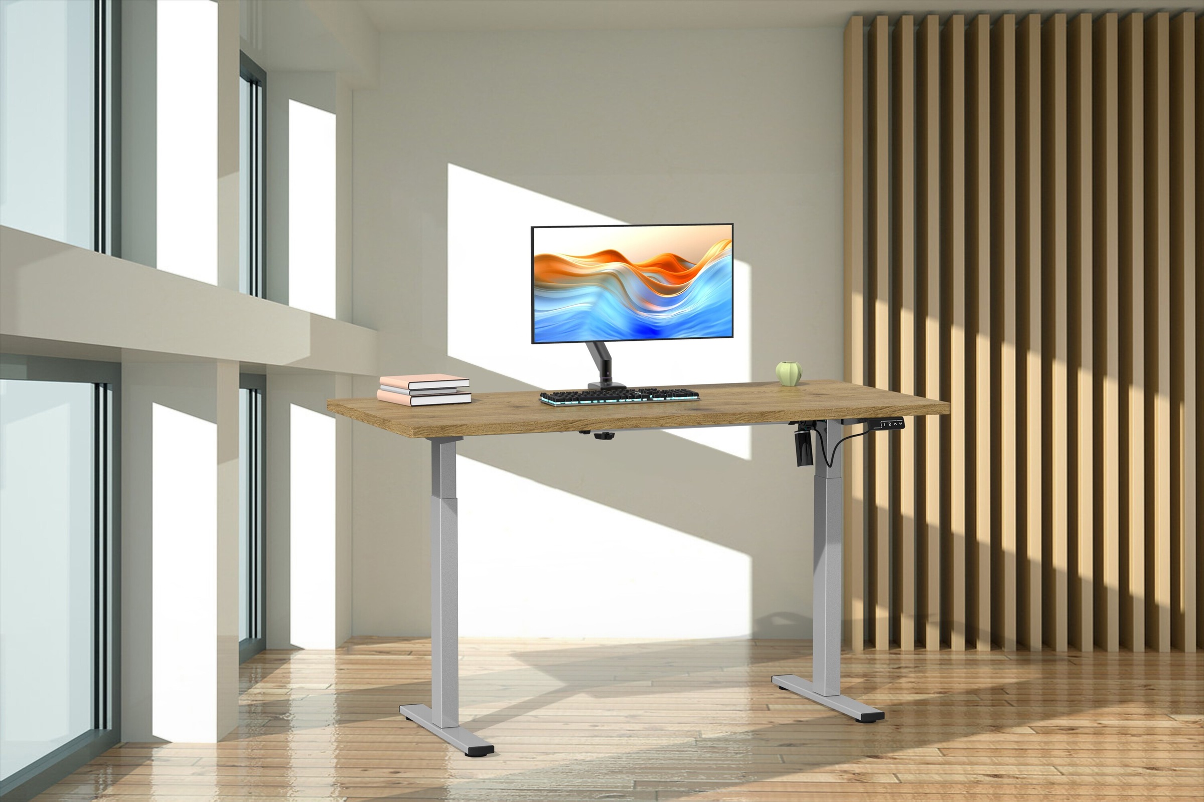 VCM Schreibtisch »Schreibtisch höhenverstellbar Lona 140x50« 1 Stk. tlg.