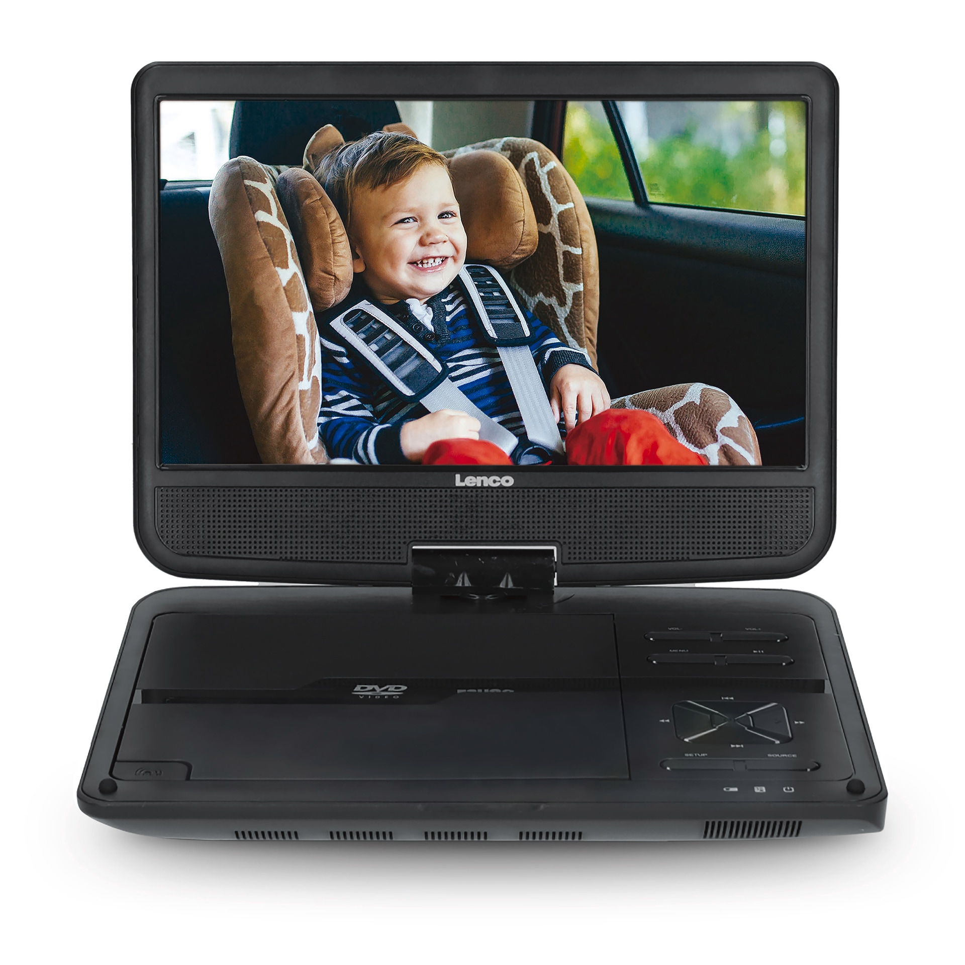 Lenco Portabler DVD-Player »DVP-1046 Tragbares 10 DVD-Player Set mit Doppellaufwerk« HD in schwarz