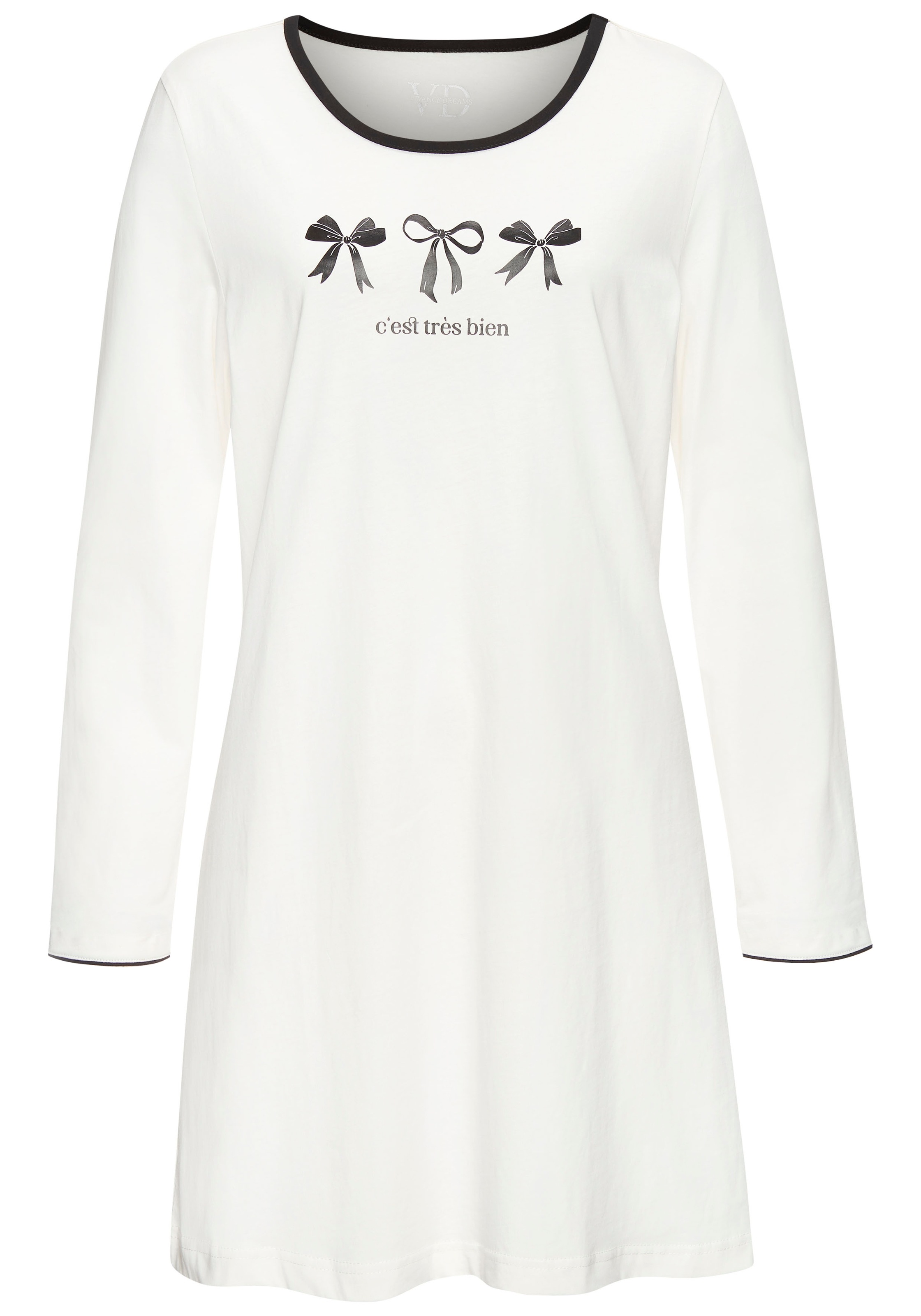 Vivance Dreams Nachthemd 1-teilig,  mit süßem Schleifenmuster