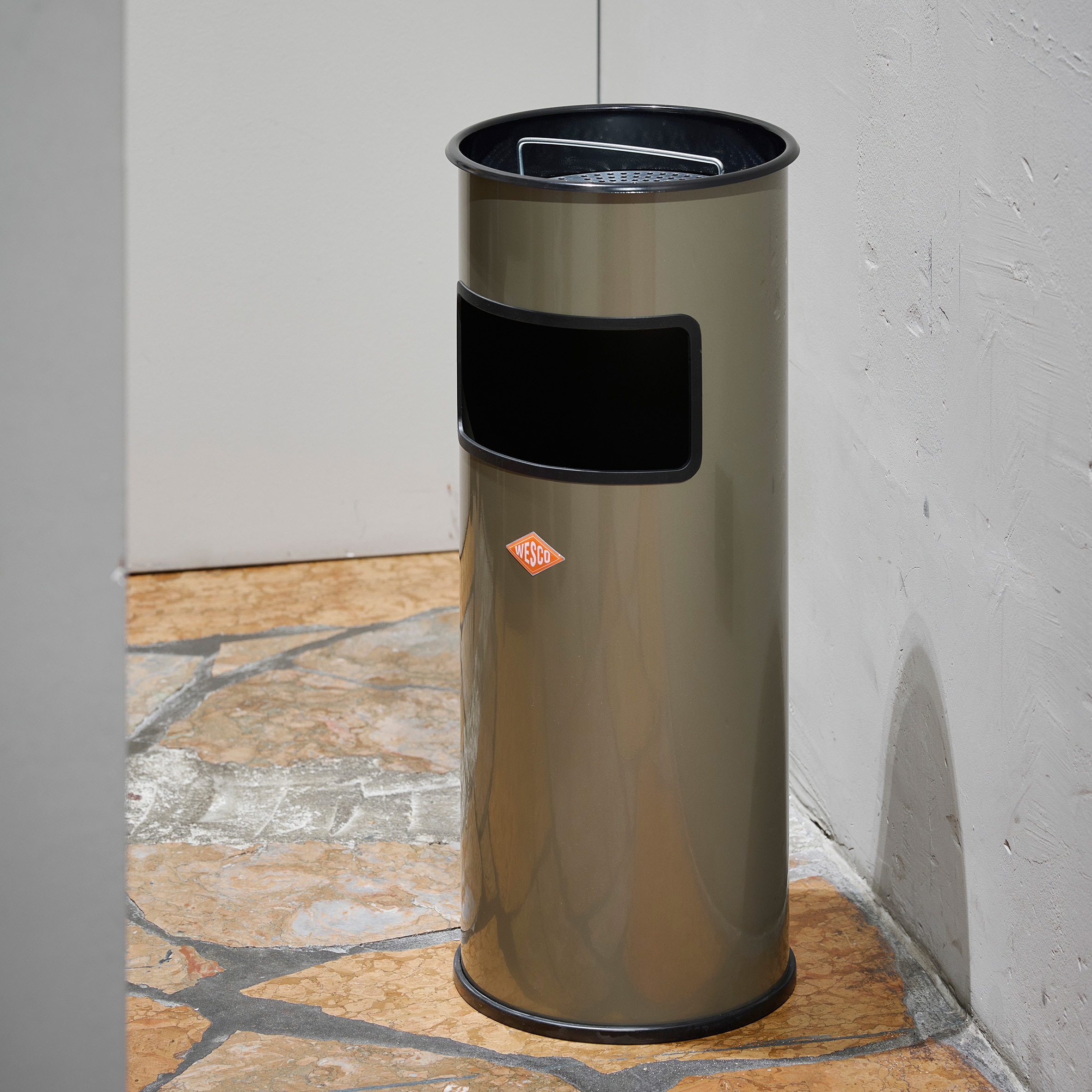 WESCO Aschenbecher »Standascher 50 L mit Sieb« 1 Behälter mit Einwurfschlitz und Sieb