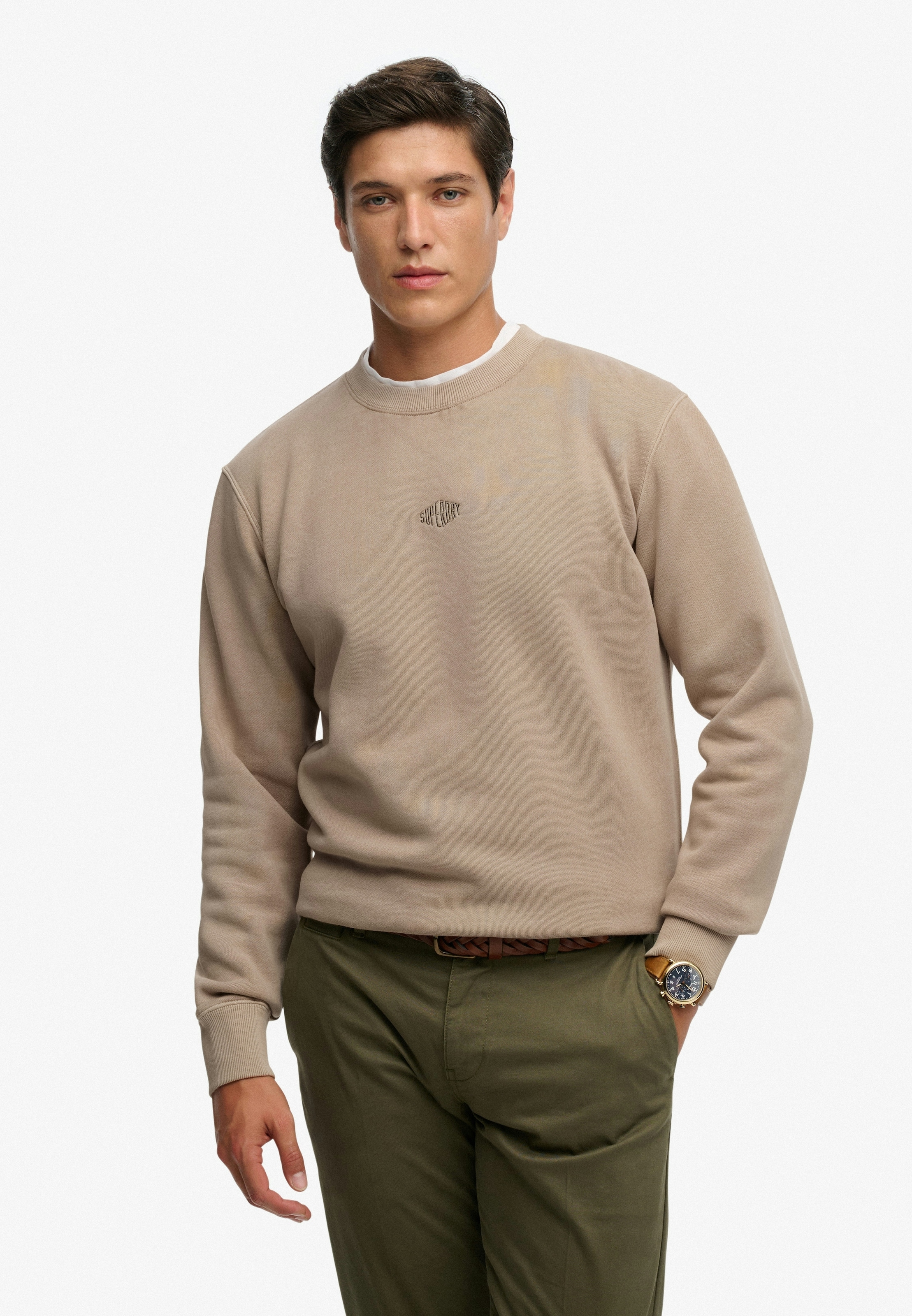 Superdry Sweatshirt »MICRO LOGO CREW«, mit Micro-Marken-Logo
