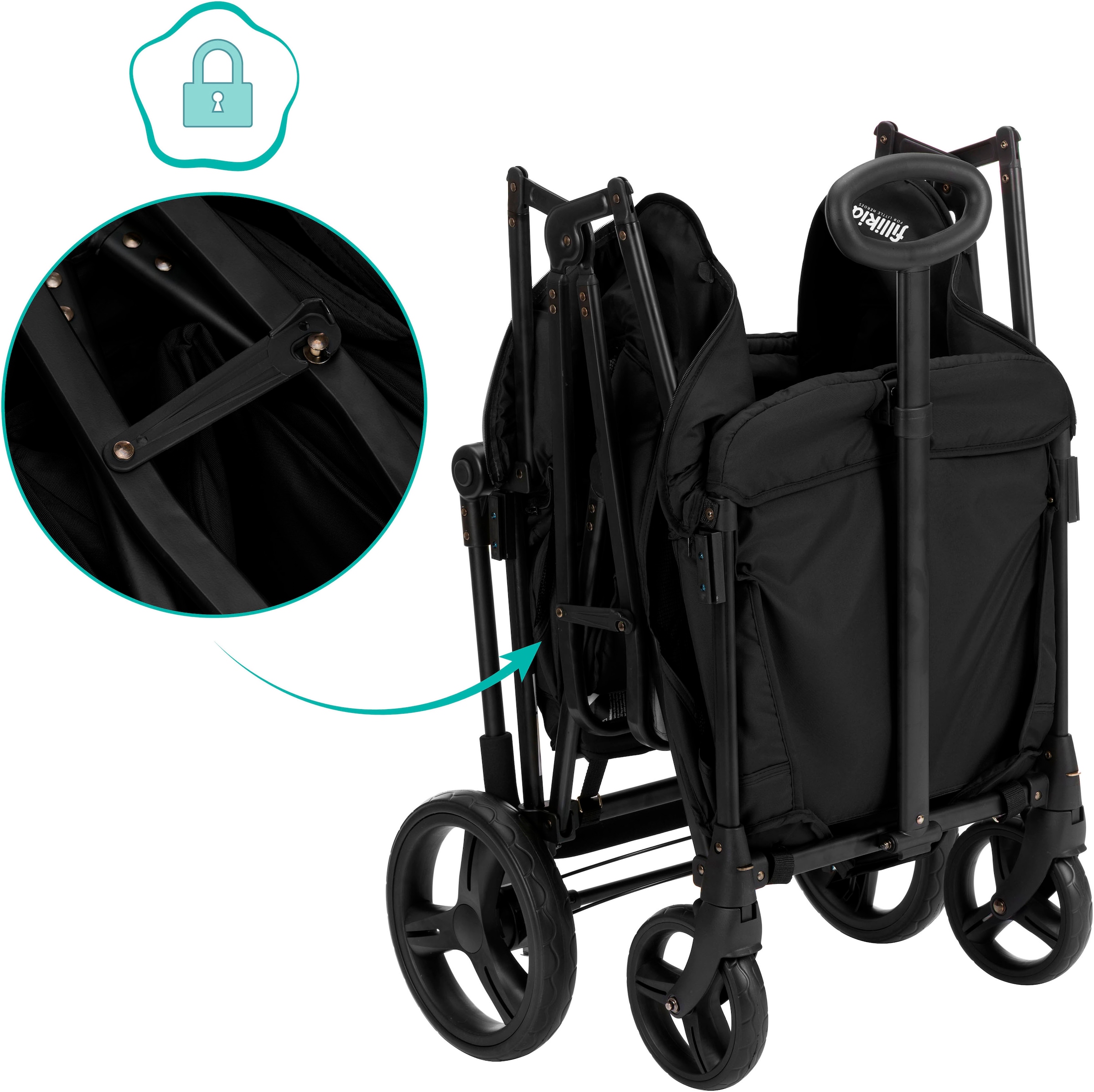 Fillikid Bollerwagen »Oskar« faltbar; für zwei Kinder