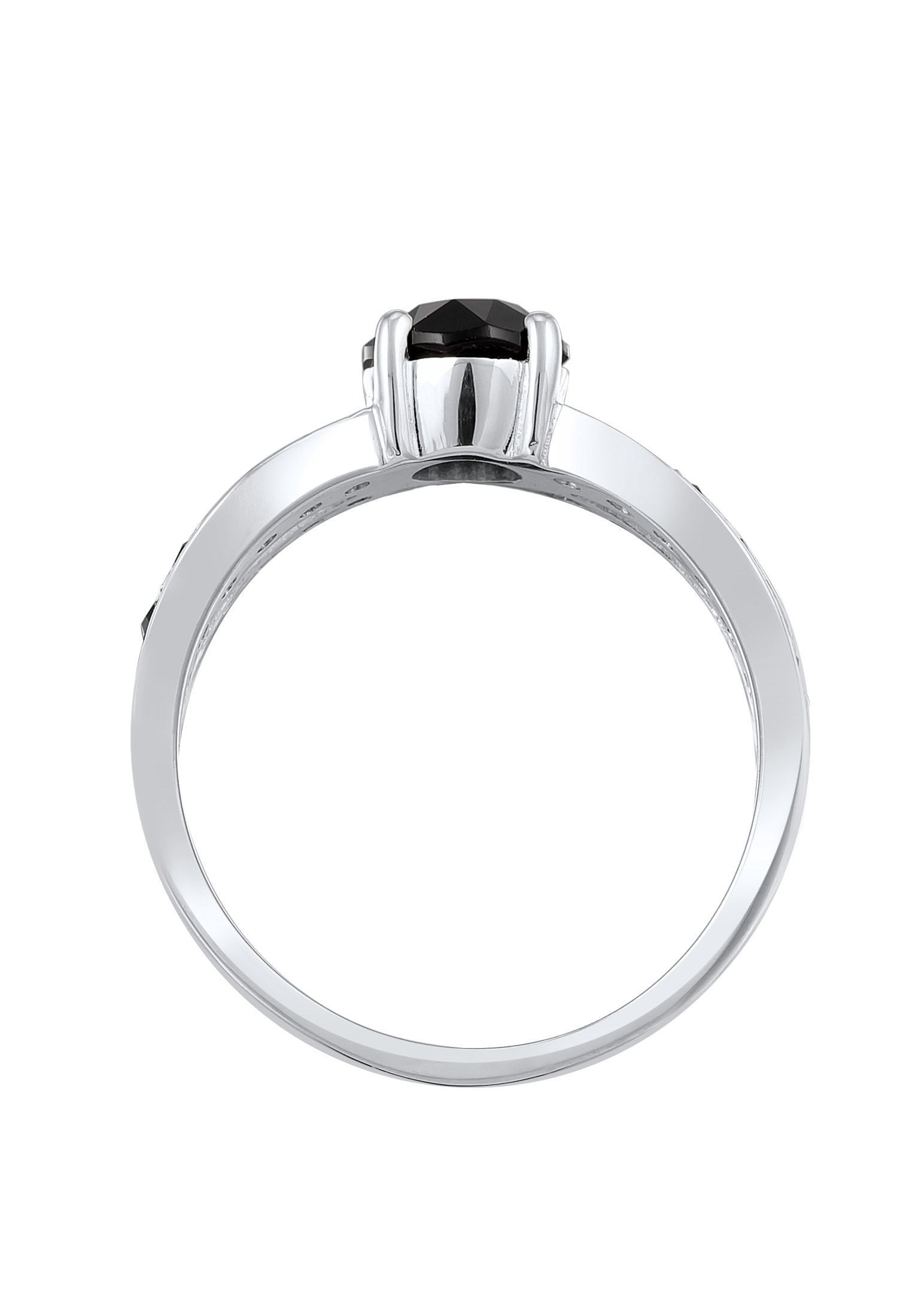 Elli Silberring »Ring Solitär Glamourös Kristall 925 Silber«
