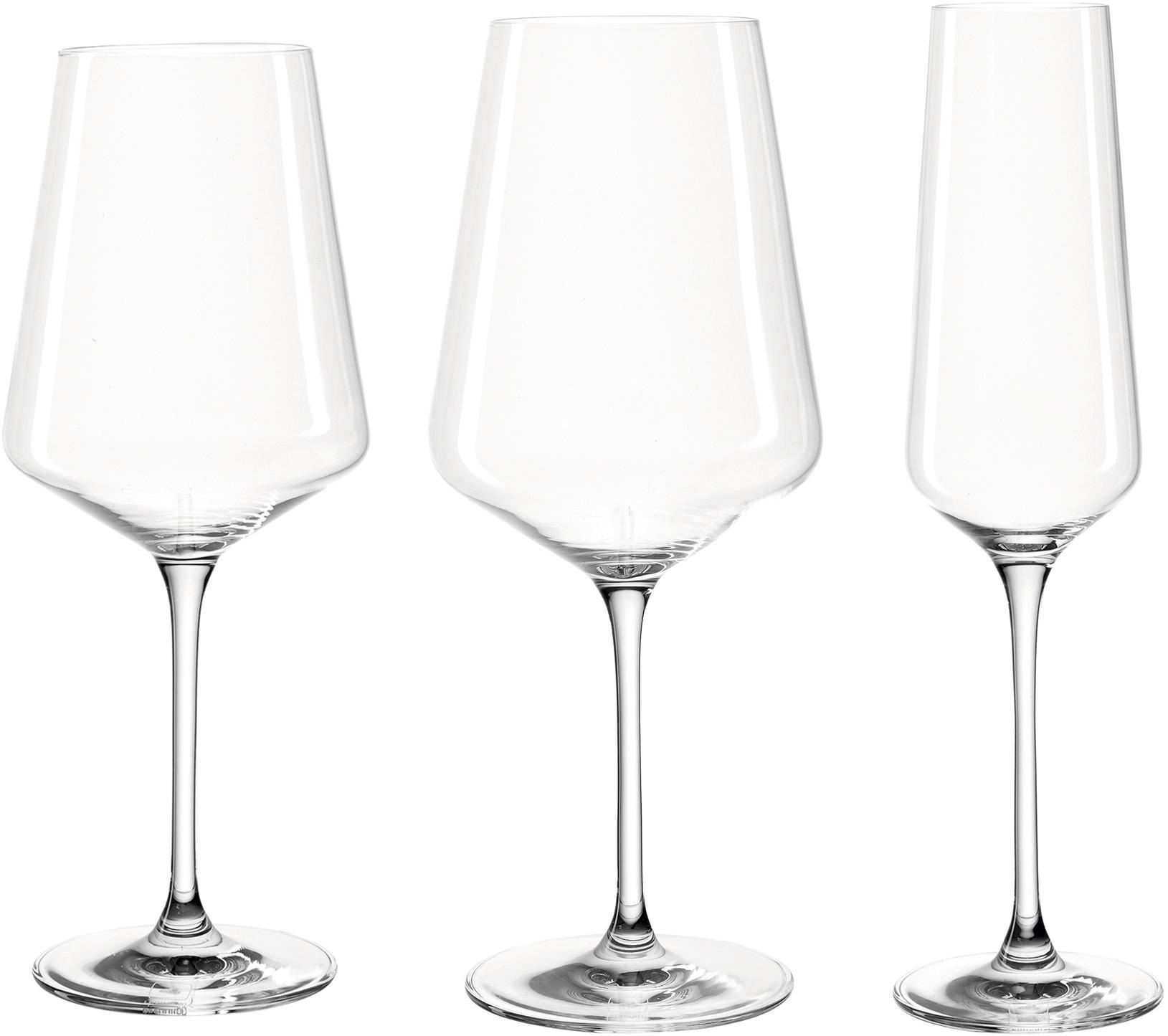 LEONARDO Gläser-Set »Puccini«, (Set, 12 tlg., 4 Sektgläser, 4 Rotweingläser, 4 Weißweingläser), Teqton-Qualität, 12-teilig