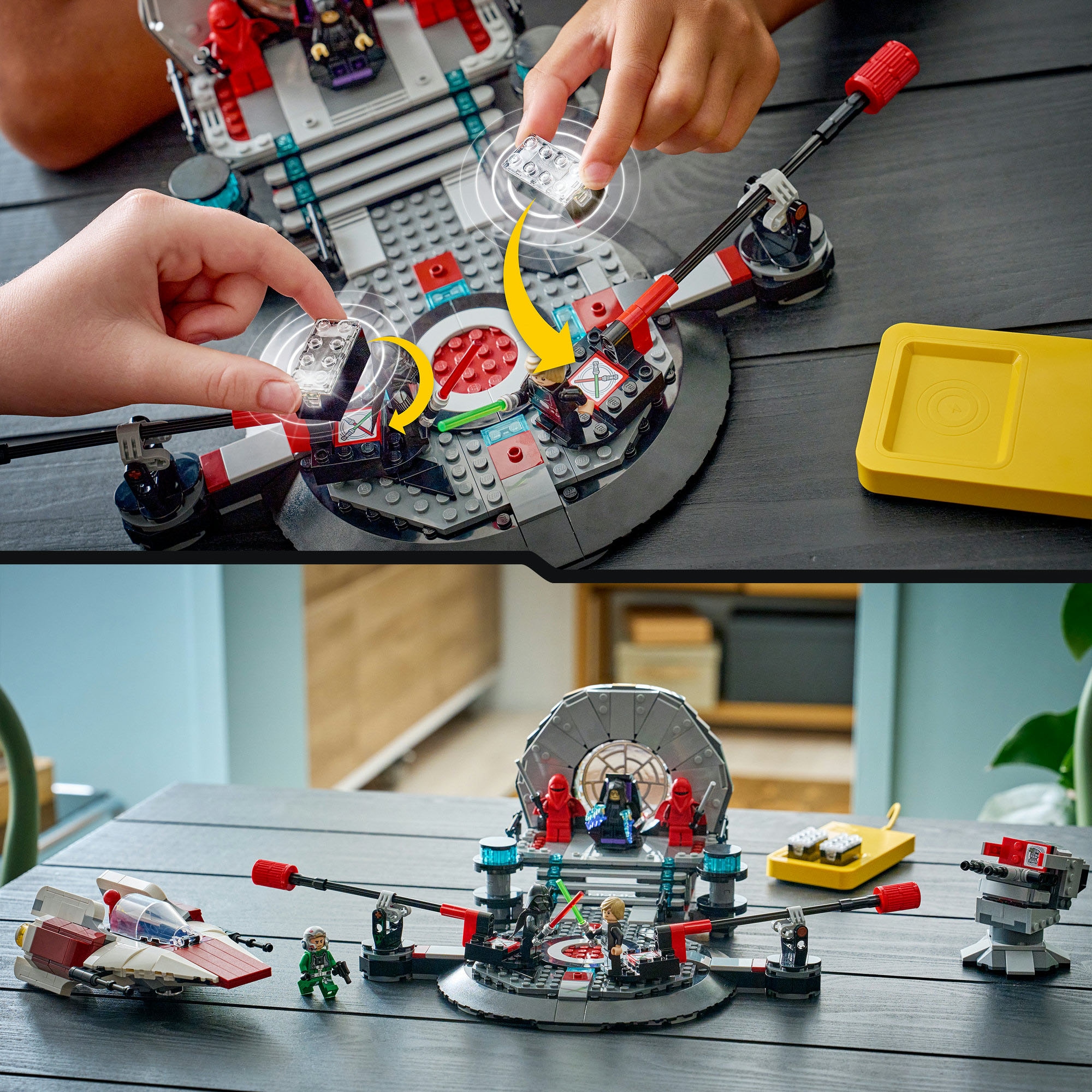 LEGO® Konstruktionsspielsteine »SMART Play: A-Wing und das Duell im Thronsaal (75427), LEGO Star Wars™« inklusive SMART Brick; mit Licht- und Soundeffekten