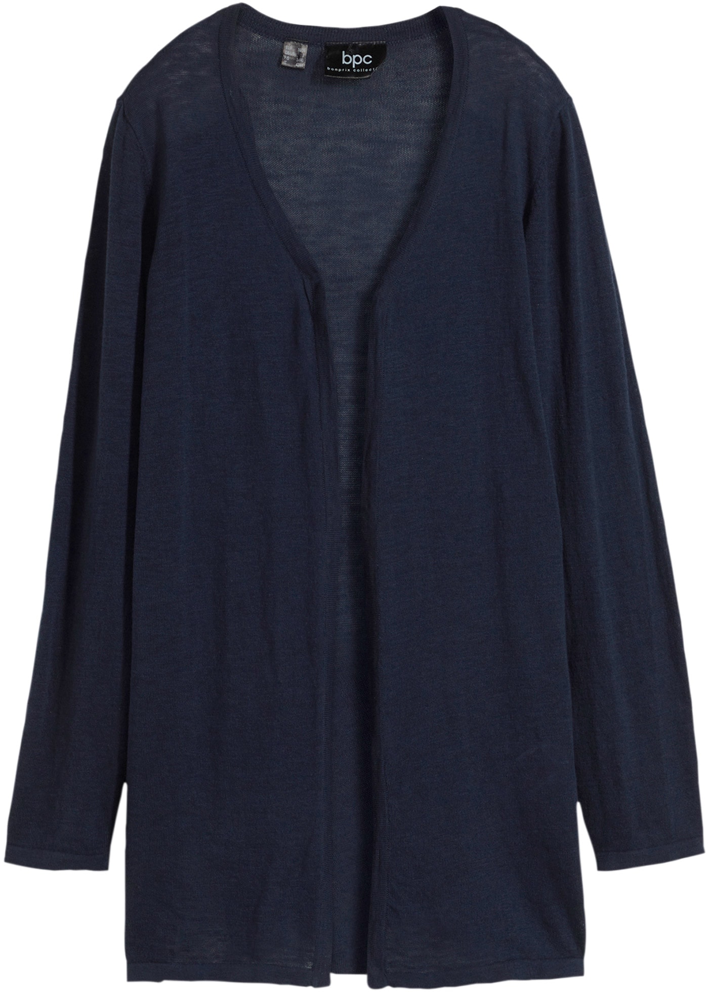 bonprix Strickjacke Strickjacke aus reiner Baumwoll-Slub Qualität