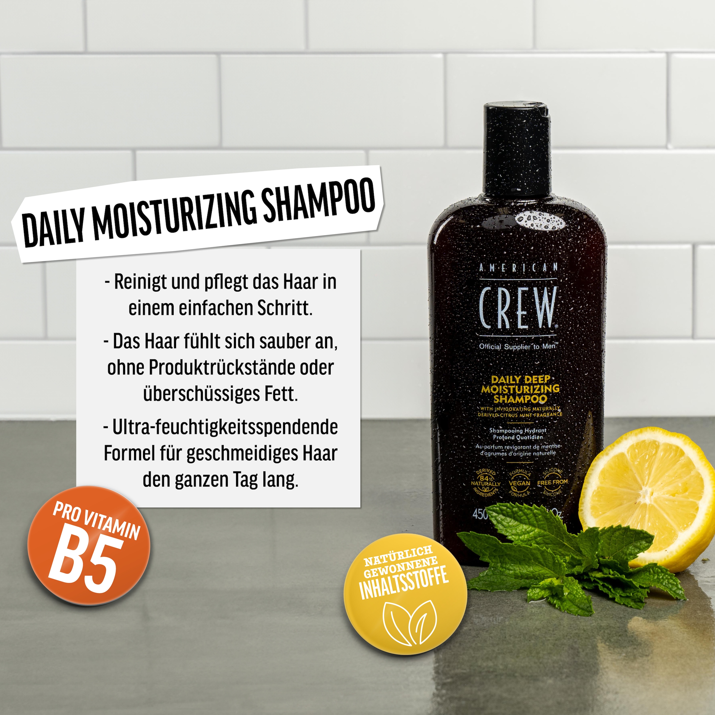 American Crew Haarpflege-Set Haarpflege-Set von American Crew, mit 3-in-1 Tea Tree Shampoo