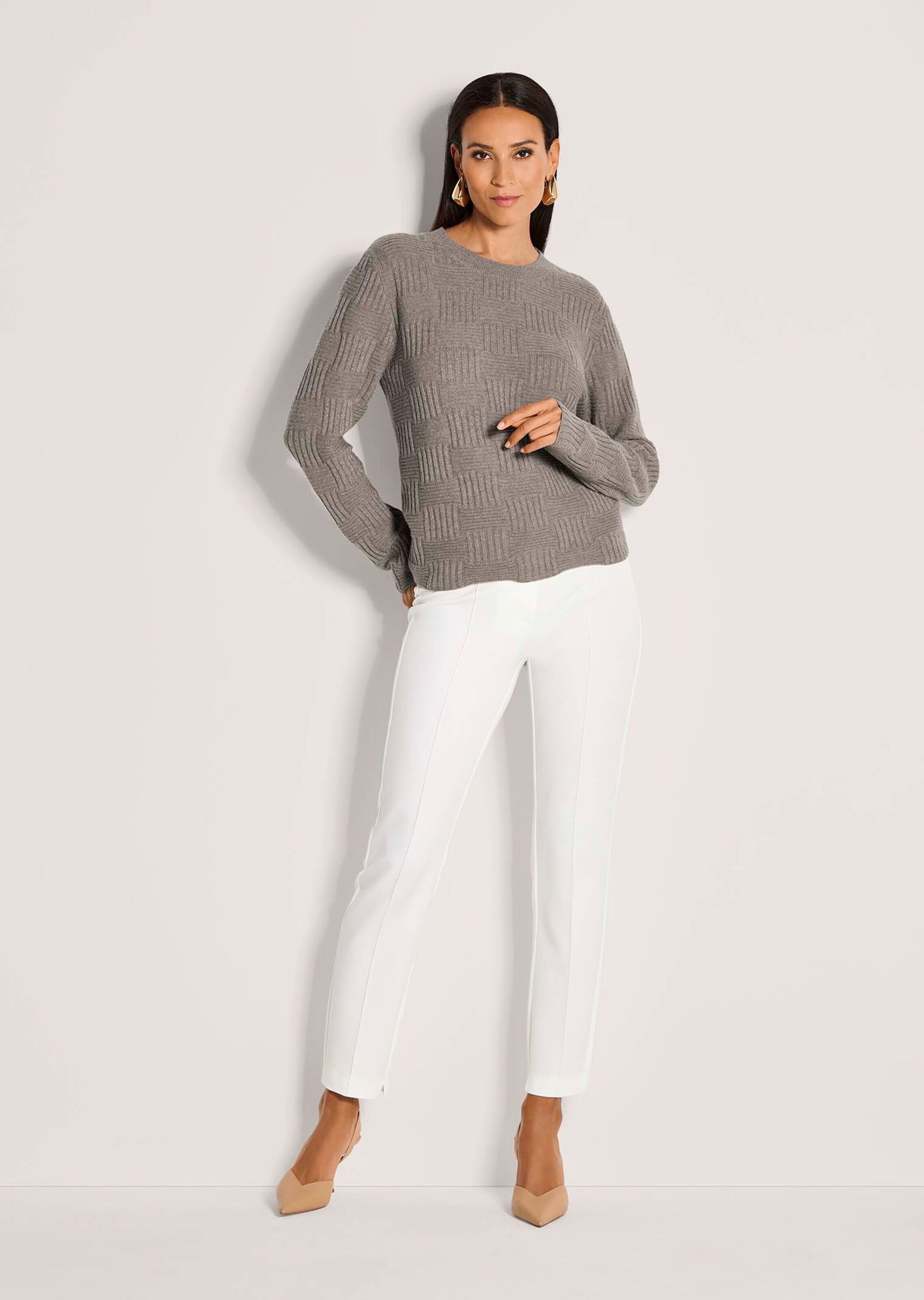 MADELEINE Longpullover »Kaschmirpullover Glamouröser Stricksweater mit Rundhals«