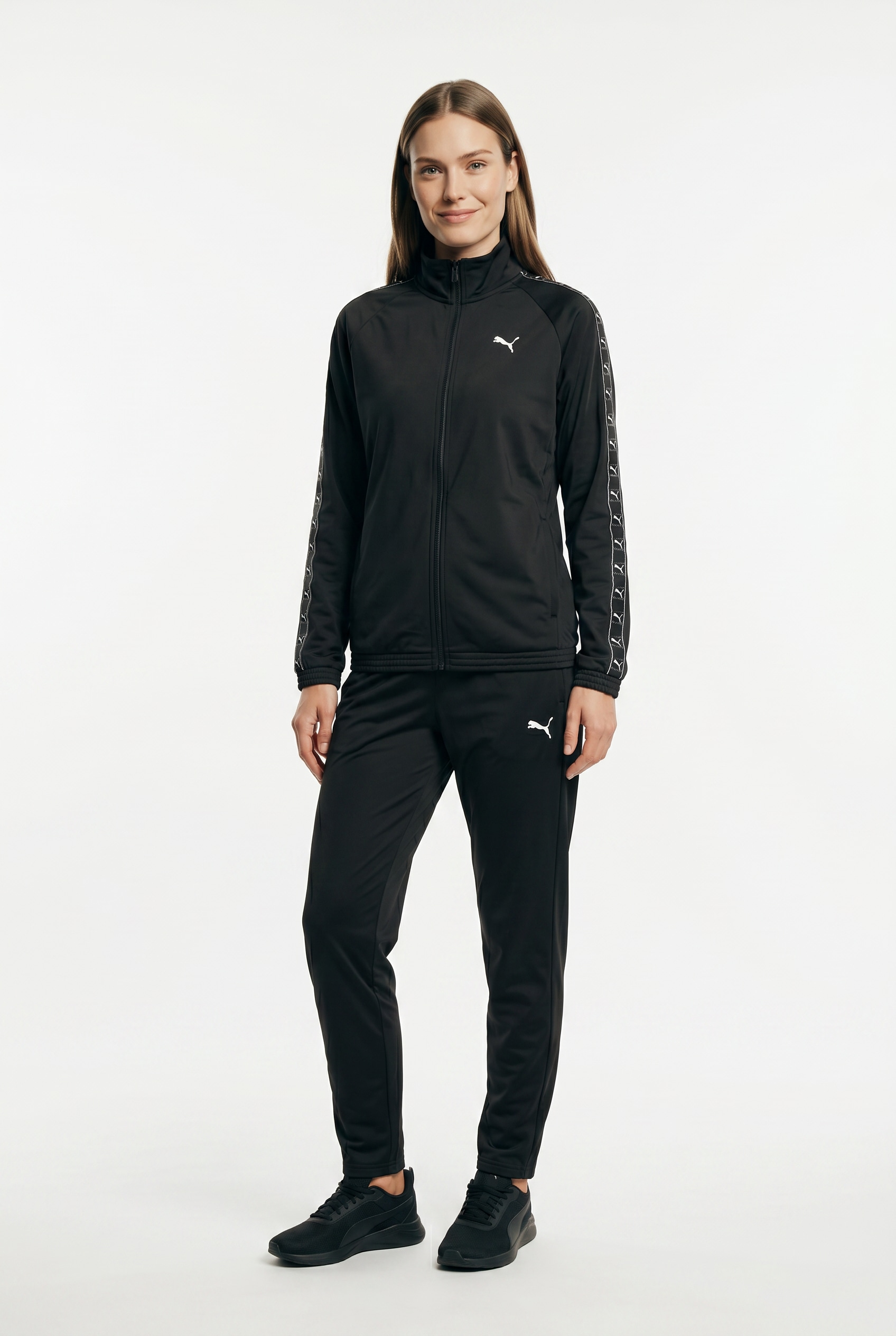 PUMA Trainingsanzug »POLY STANDARD SUIT OP« 2 zweiteiliges Set, mit Knopfleiste, unifarben, aus Polyester