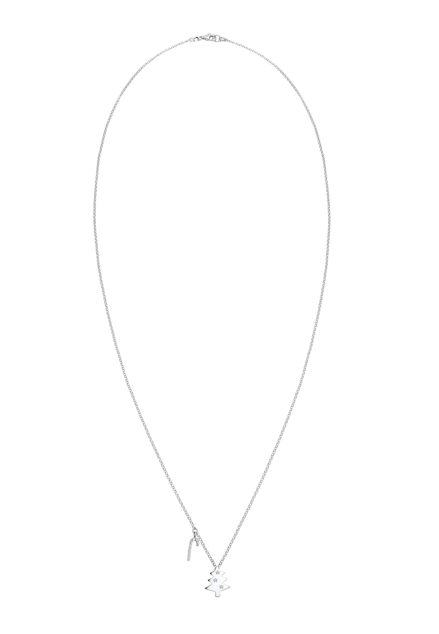 Elli Kette mit Anhänger »Halskette Weihnachtsbaum Zuckerstange 925 Sterling Silber«