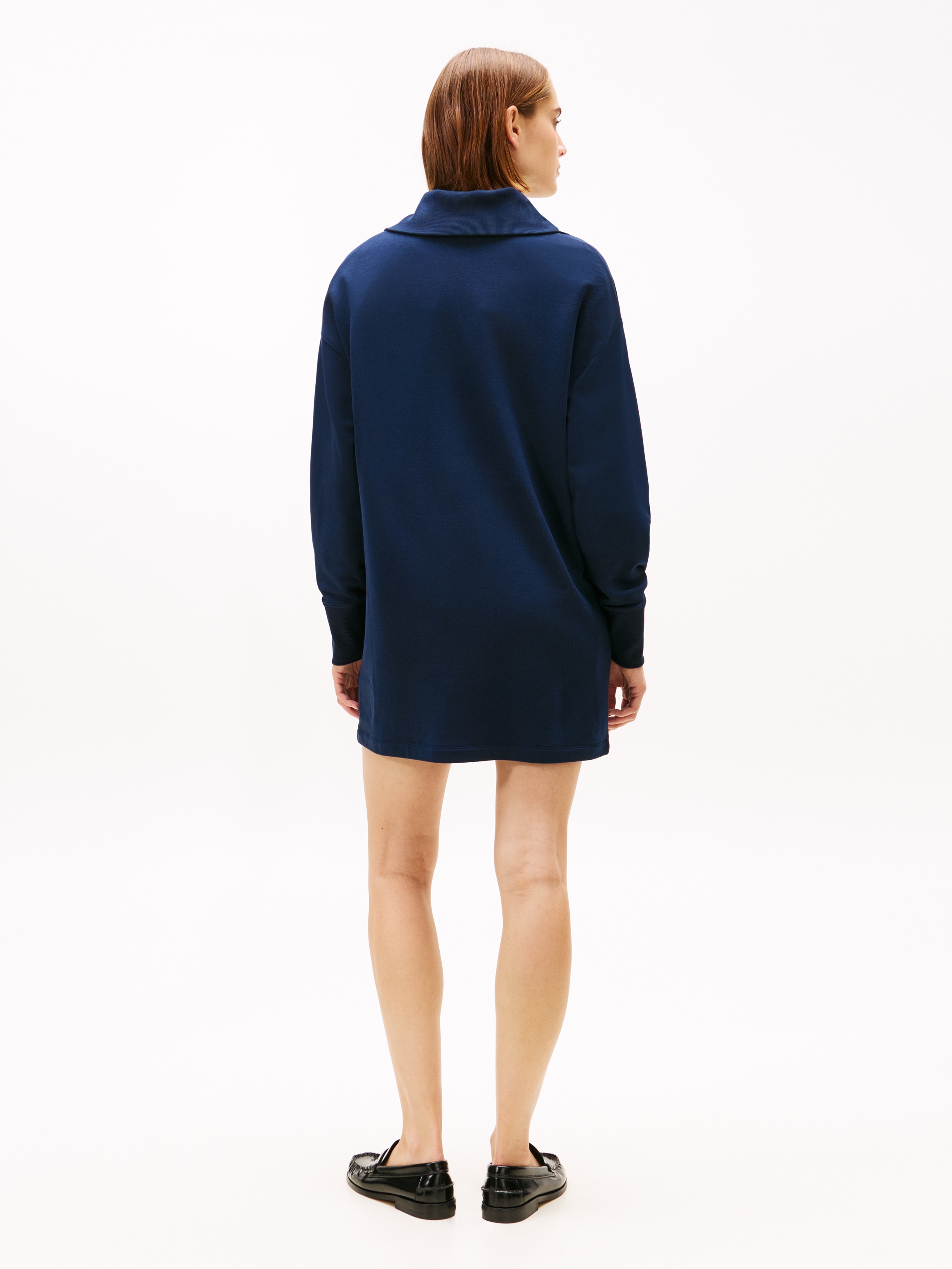 Tommy Hilfiger Minikleid »TH SCRIPT 1/2 ZIP TERRY DRESS«