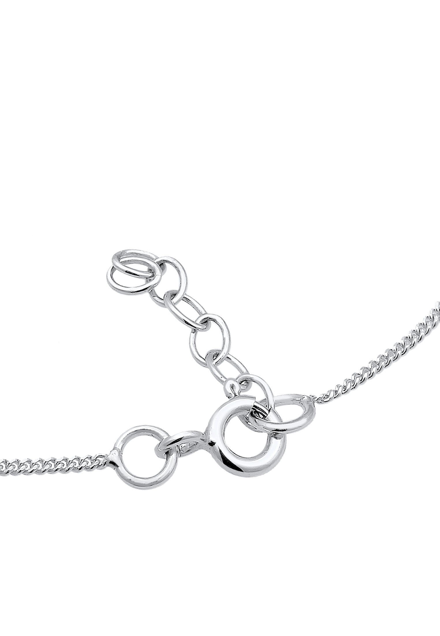 Elli Armkette »Armband Kreis Plättchen Glanz Basic Geo 925 Silber«