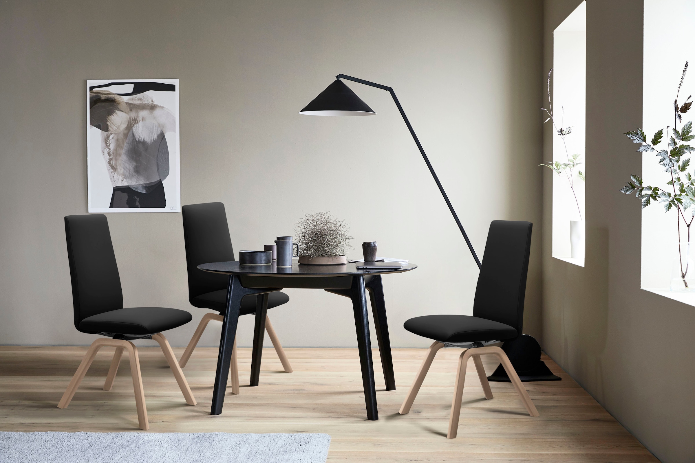 Stressless® Polsterstuhl »Laurel«, Leder BATICK, High Back, Größe M, mit schräggestellten Beinen in Walnuss