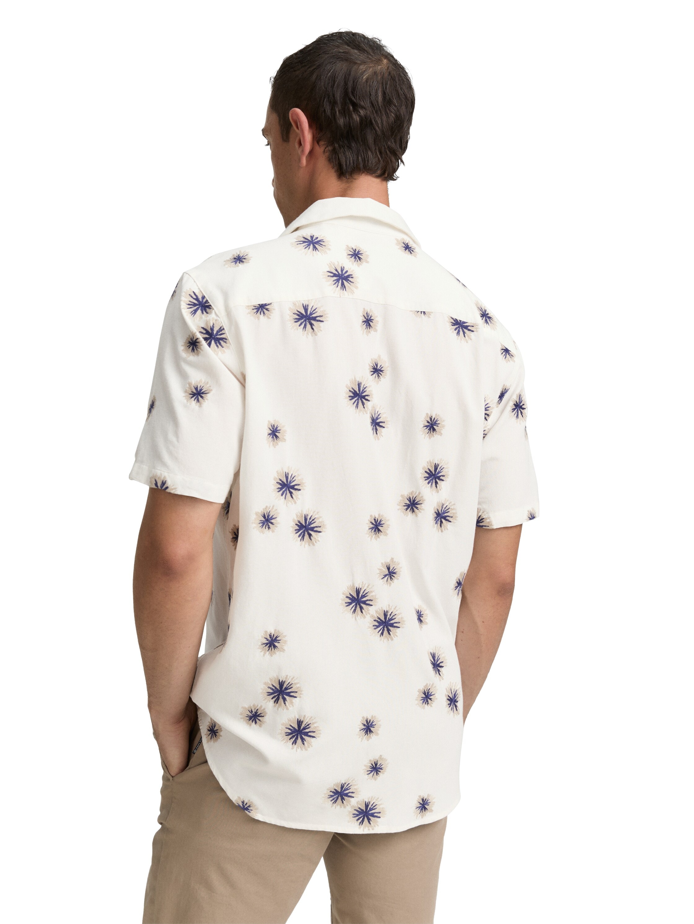 TOM TAILOR Kurzarmhemd, mit floralen Prints und Viskose