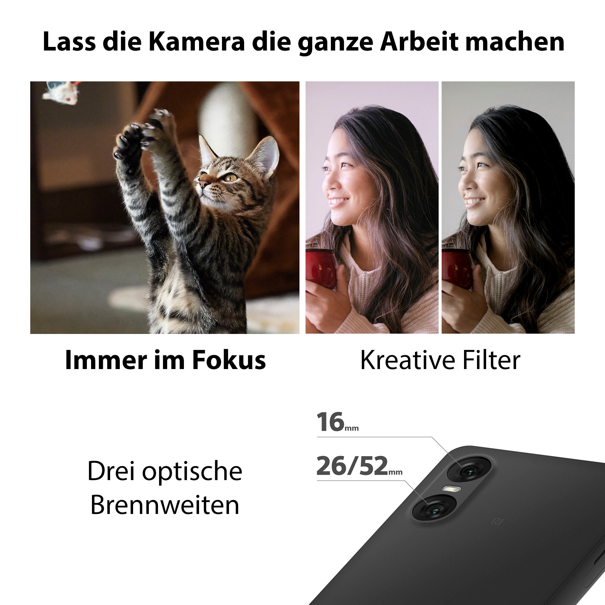 Sony Smartphone »Xperia 10 VI«, blau, 15,5 cm/6,1 Zoll, 128 GB Speicherplatz, 48 MP Kamera