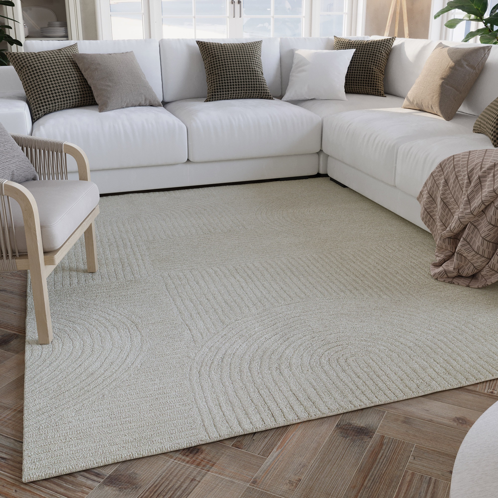 Wecon home Wollteppich »Hamptons THIRTYSIX«, rechteckig, 15 mm Höhe, Läufer, Schurwolle, Kurzflor, Wohnzimmer, Schlafzimmer, elegant, Retro