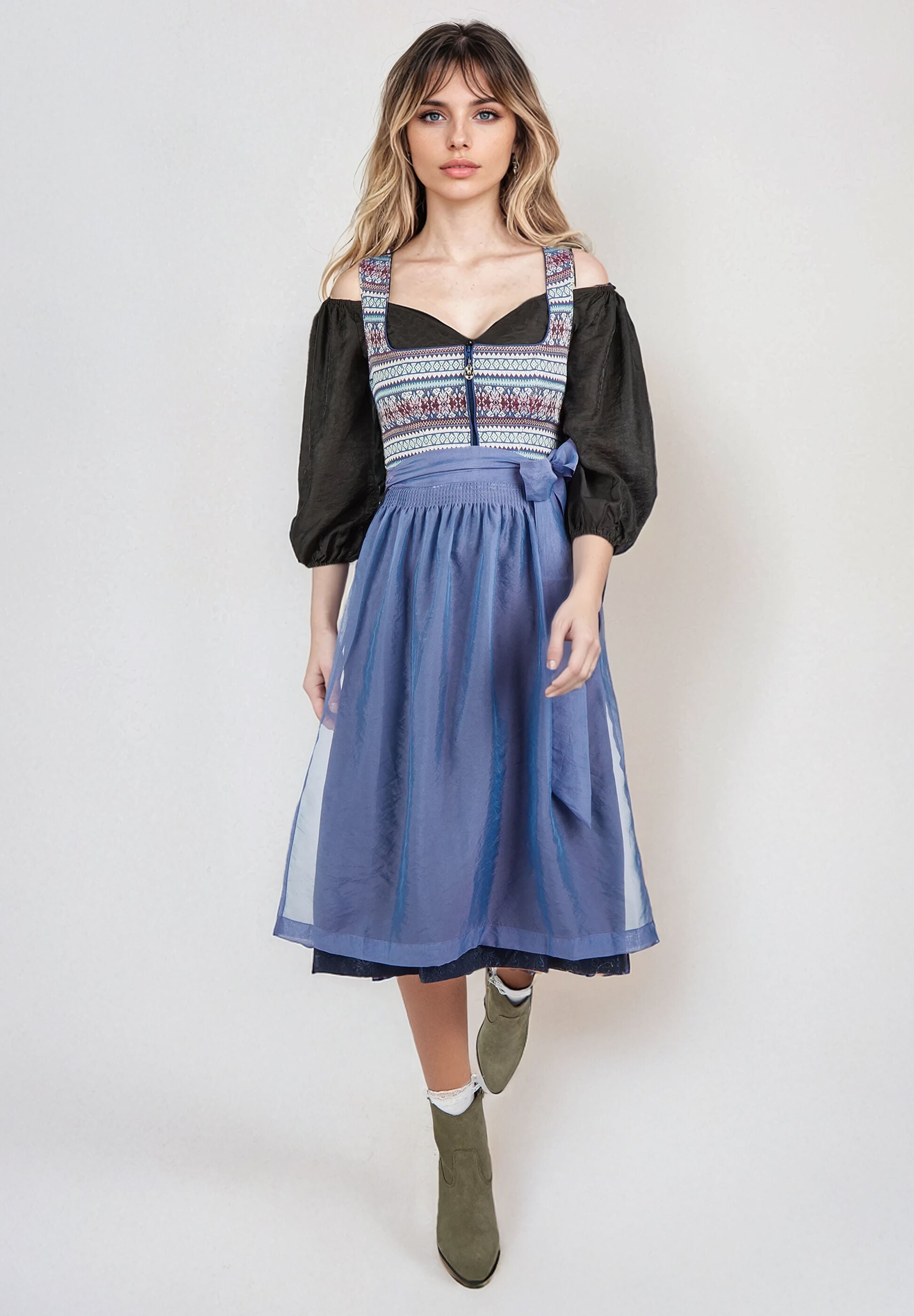 Spieth & Wensky Dirndl »Ghiese« leichter und luftiger Rock mit Blumenmuster