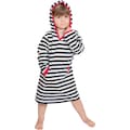 Wewo fashion Kinderbademantel »8017«, (1 St.), für Mädchen & Jungen, Badekleid, gestreift, mit Kapuze & Känguru-Tasche