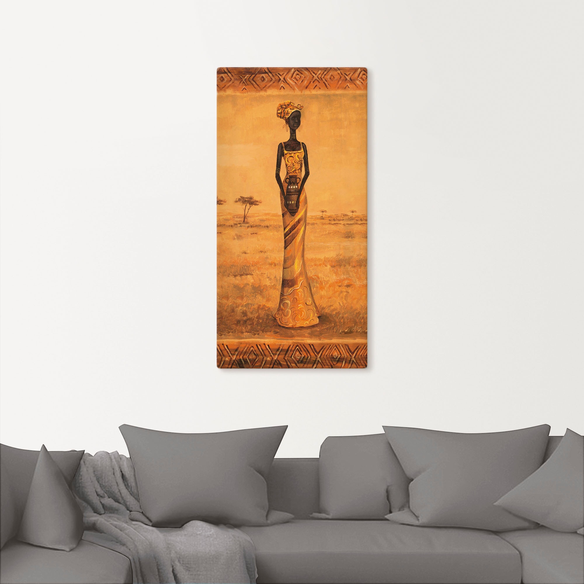 Artland Wandbild »Afrikanische Eleganz II«, Frau, (1 St.), als Leinwandbild, Wandaufkleber in verschied. Größen