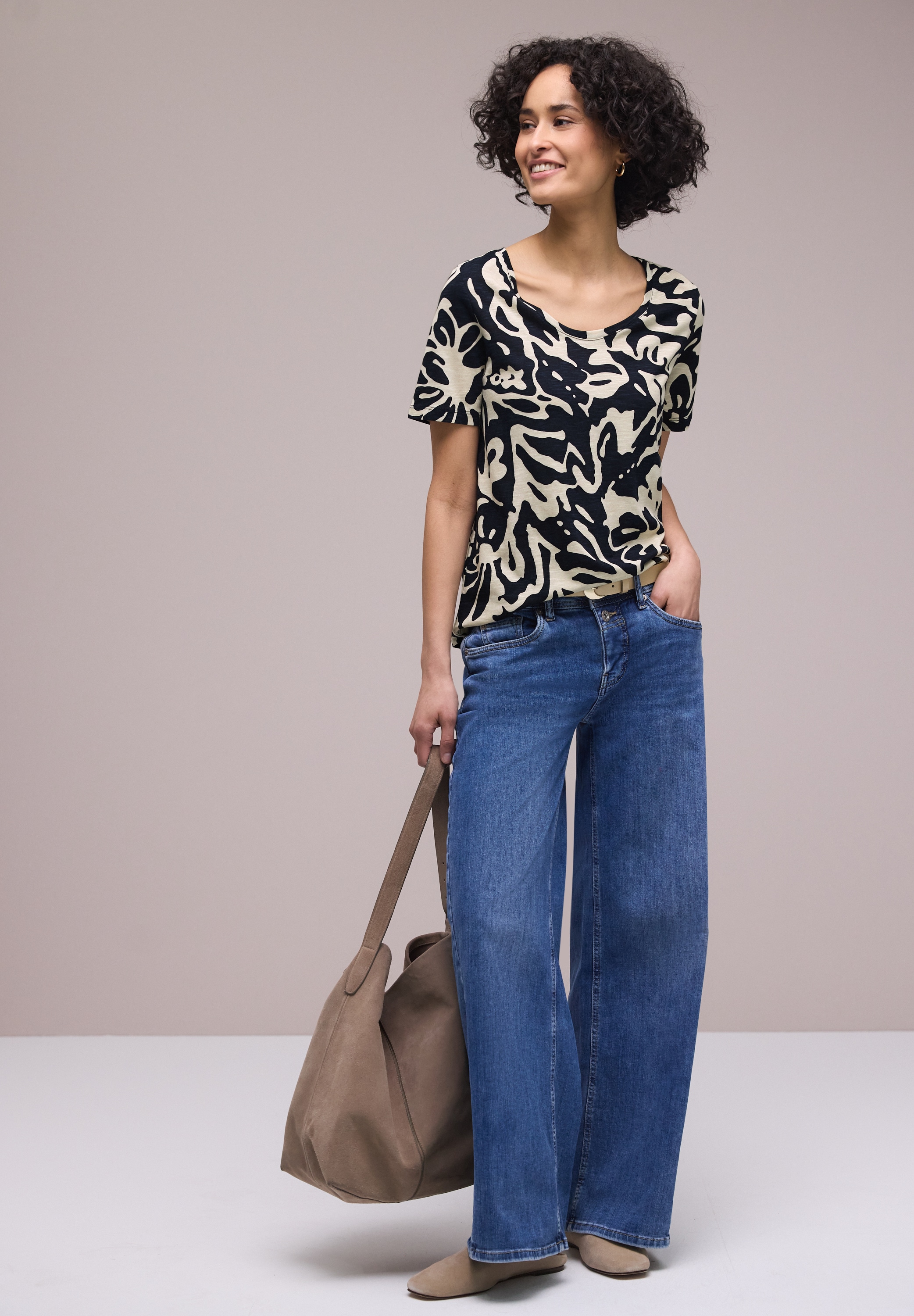 STREET ONE Kurzarmshirt »Style NEW Gerda« mit abstraktem Print