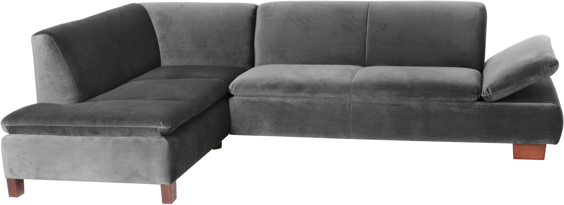 Ecksofa »Tampere modern, edler Samtvelours Bezug, Mattenoptik im Sitz, bequem«, mit...