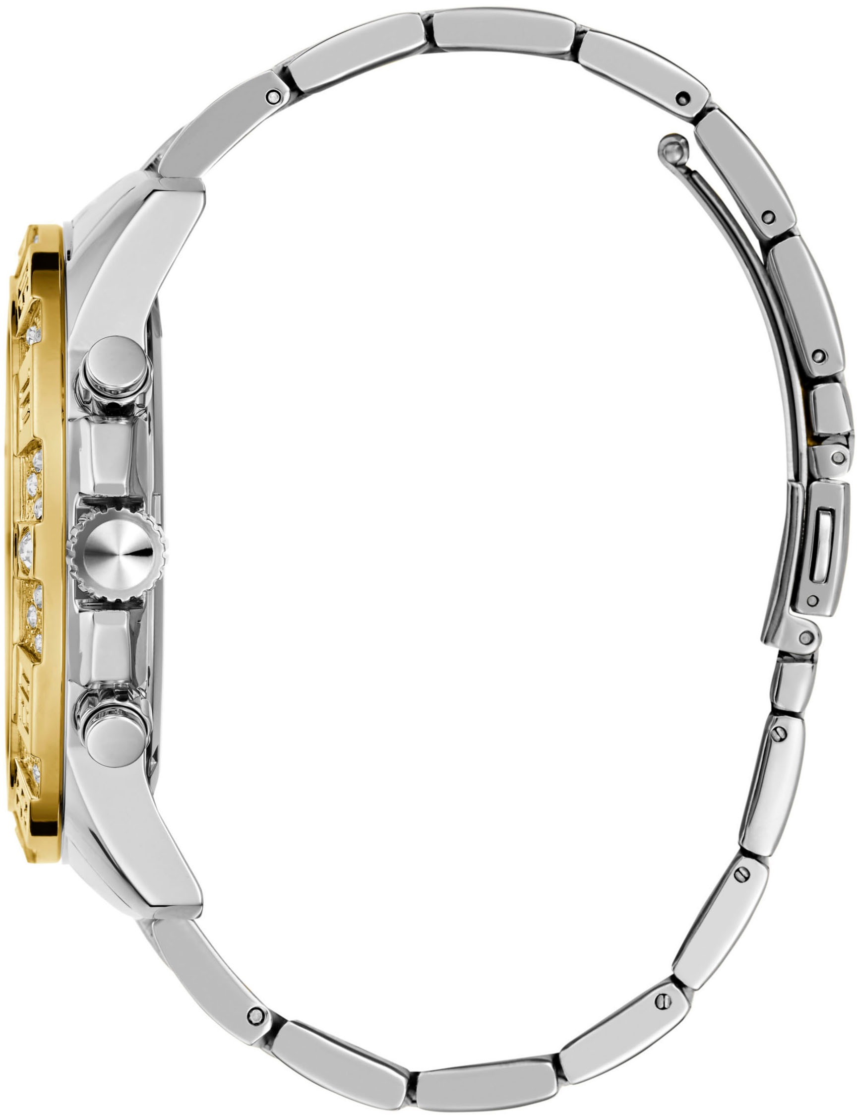 Guess Multifunktionsuhr »MAJESTIC« Quarzuhr, Armbanduhr, Herren, Datum, 12/24-Std.-Anzeige,Kristallsteine