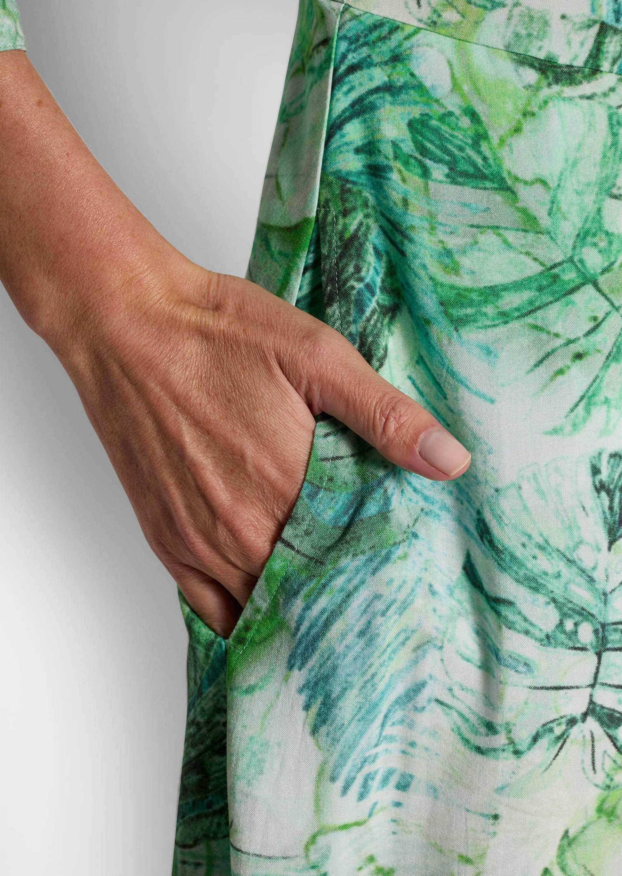 GOLDNER Druckkleid »Hemdblusenkleid in Midi-Länge«