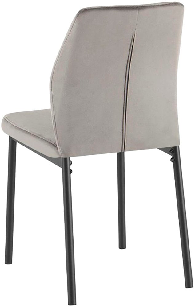 OTTO home Esszimmerstuhl »Nora, 4er-Set« (Set) 4 Stk.moderne Samtstühle mit Kontrastnähten und schwarzem Metallgestell